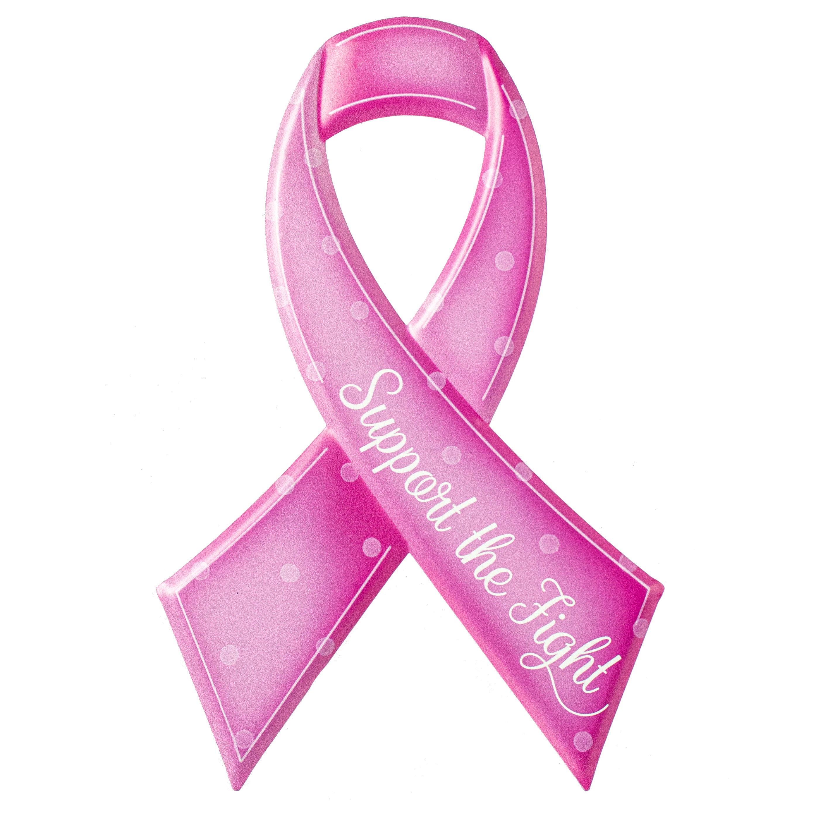 12" Metal Embossed Awareness Ribbon: Pink Item Number: MD1193