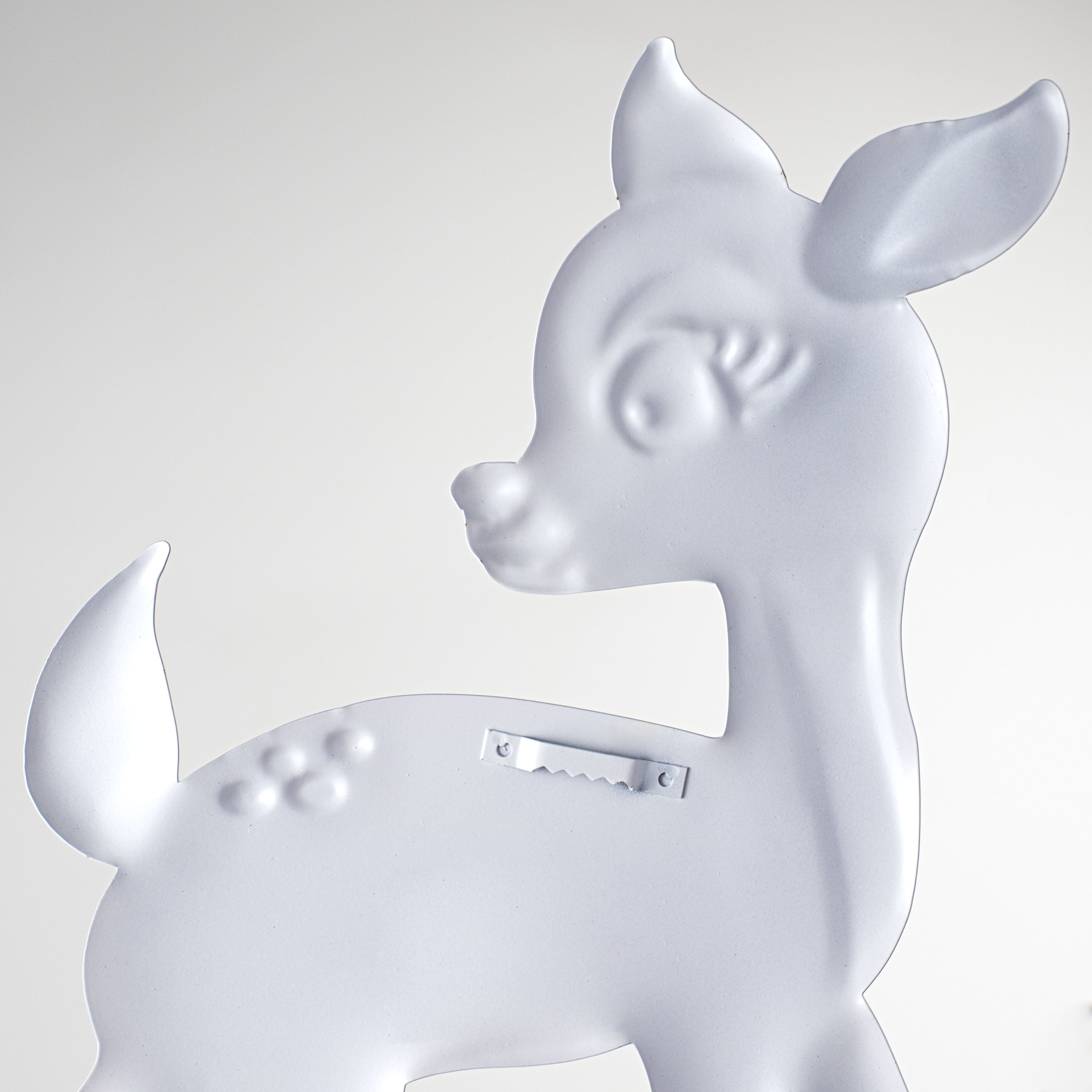 12" Metal Embossed Hanger: Baby Deer detail photo 3