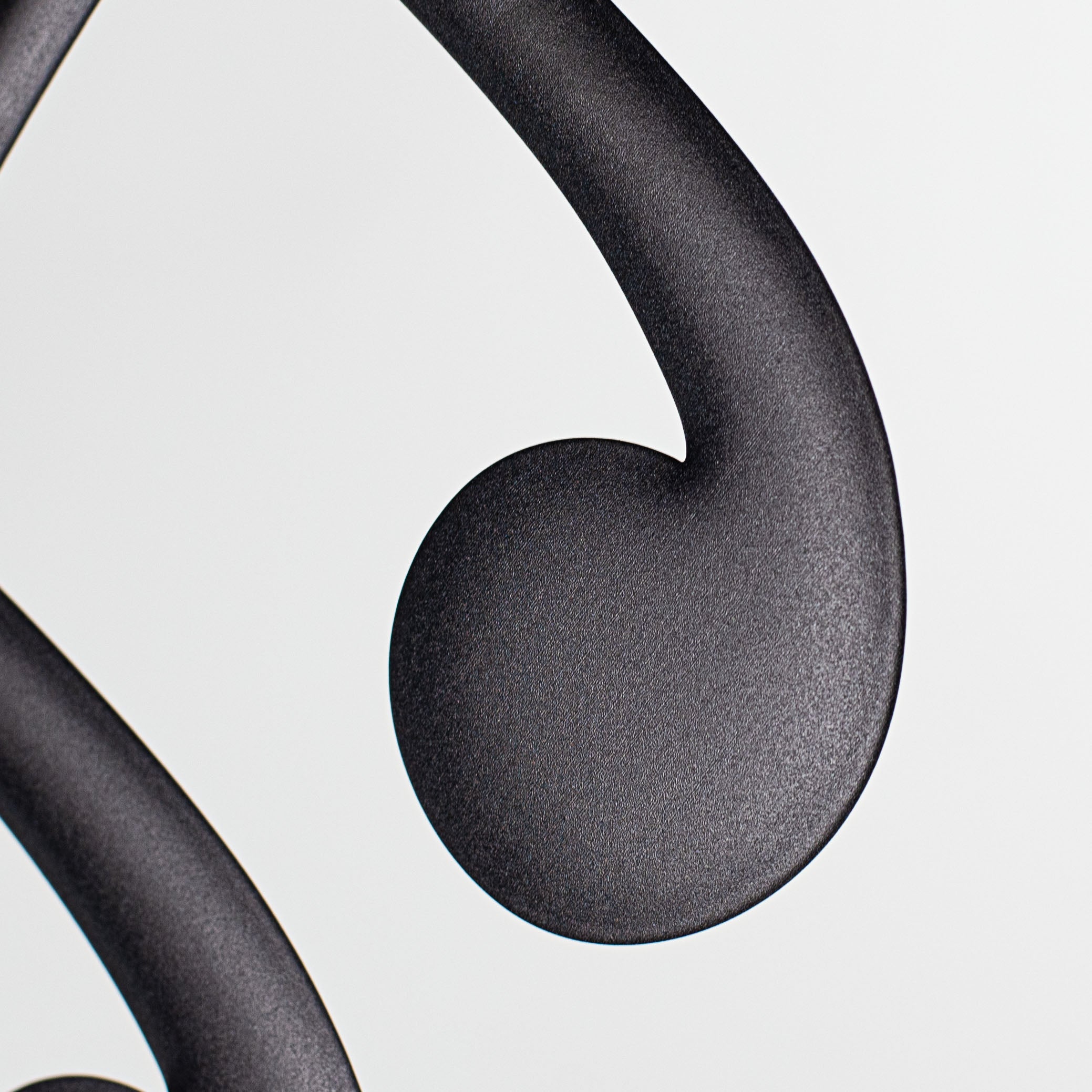 7" Metal Embossed Hanger: Black Double Music Note detail photo 3