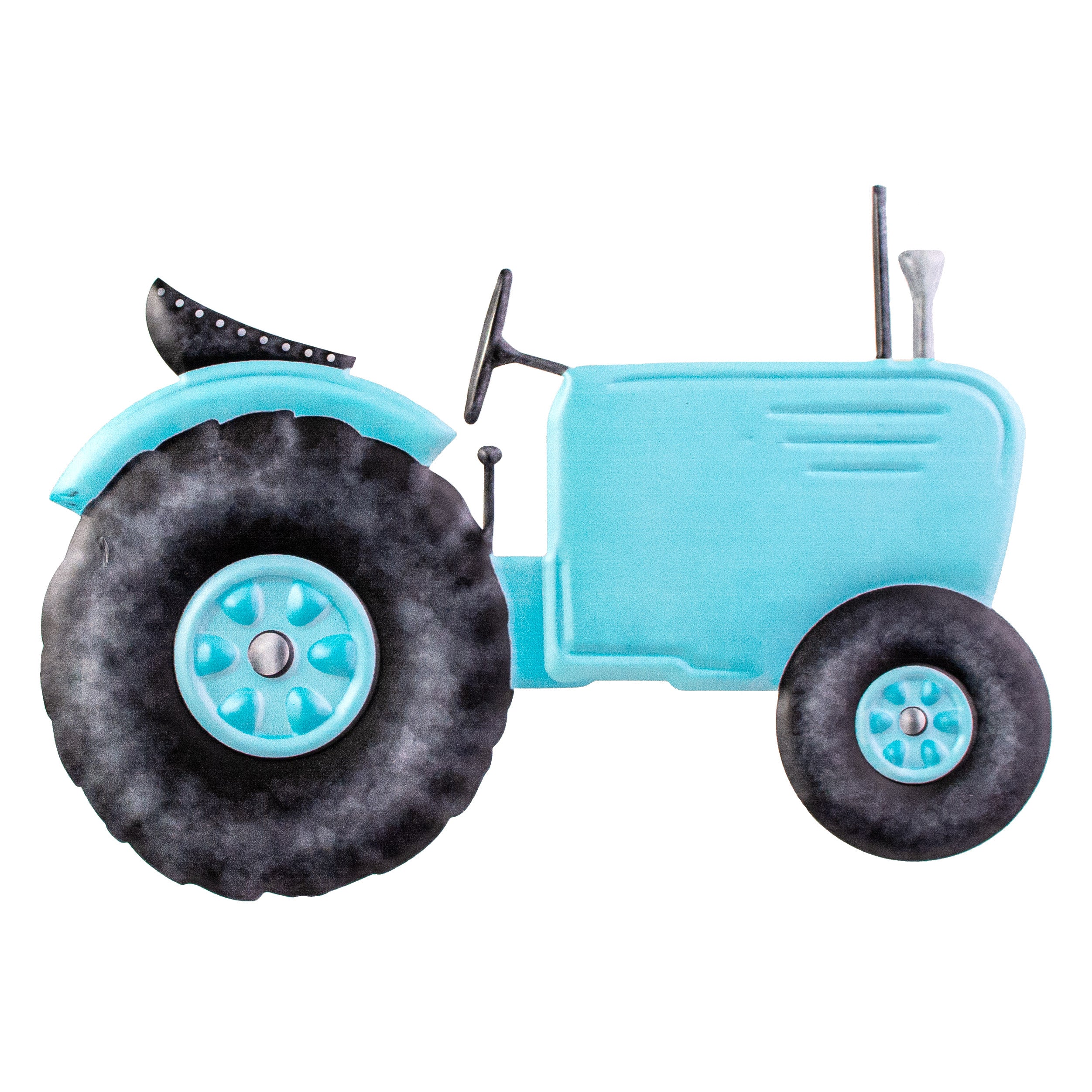 12" Metal Embossed Hanger: Blue Tractor Item Number: MD080114