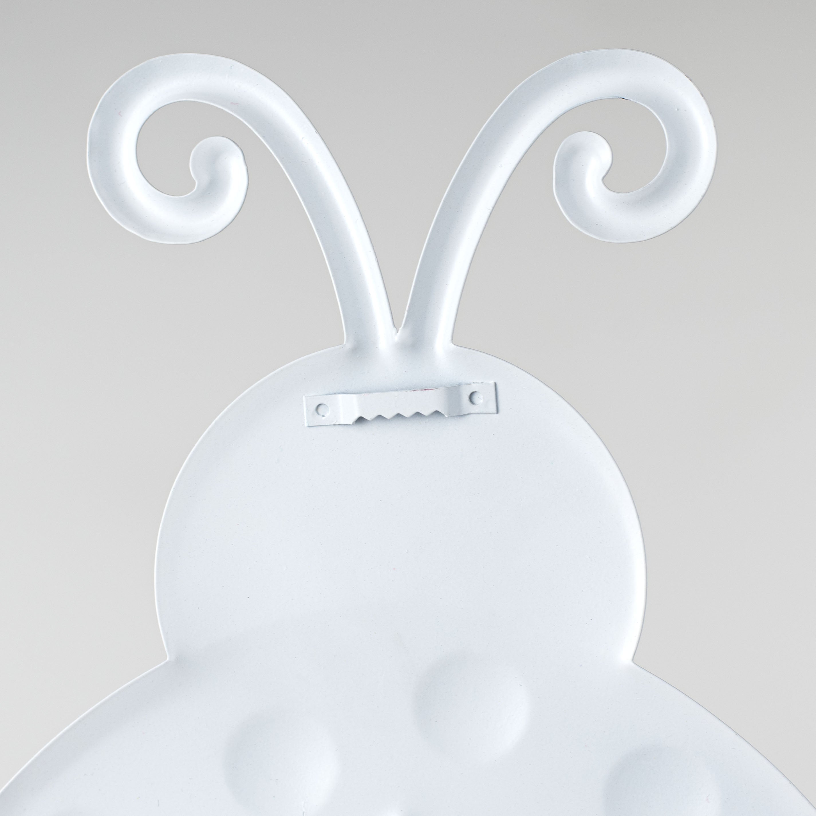 12" Metal Embossed Hanger: Buffalo Check Ladybug detail photo 4