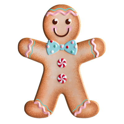 12" Metal Embossed Hanger: Gingerbread Boy Item Number: MD0743