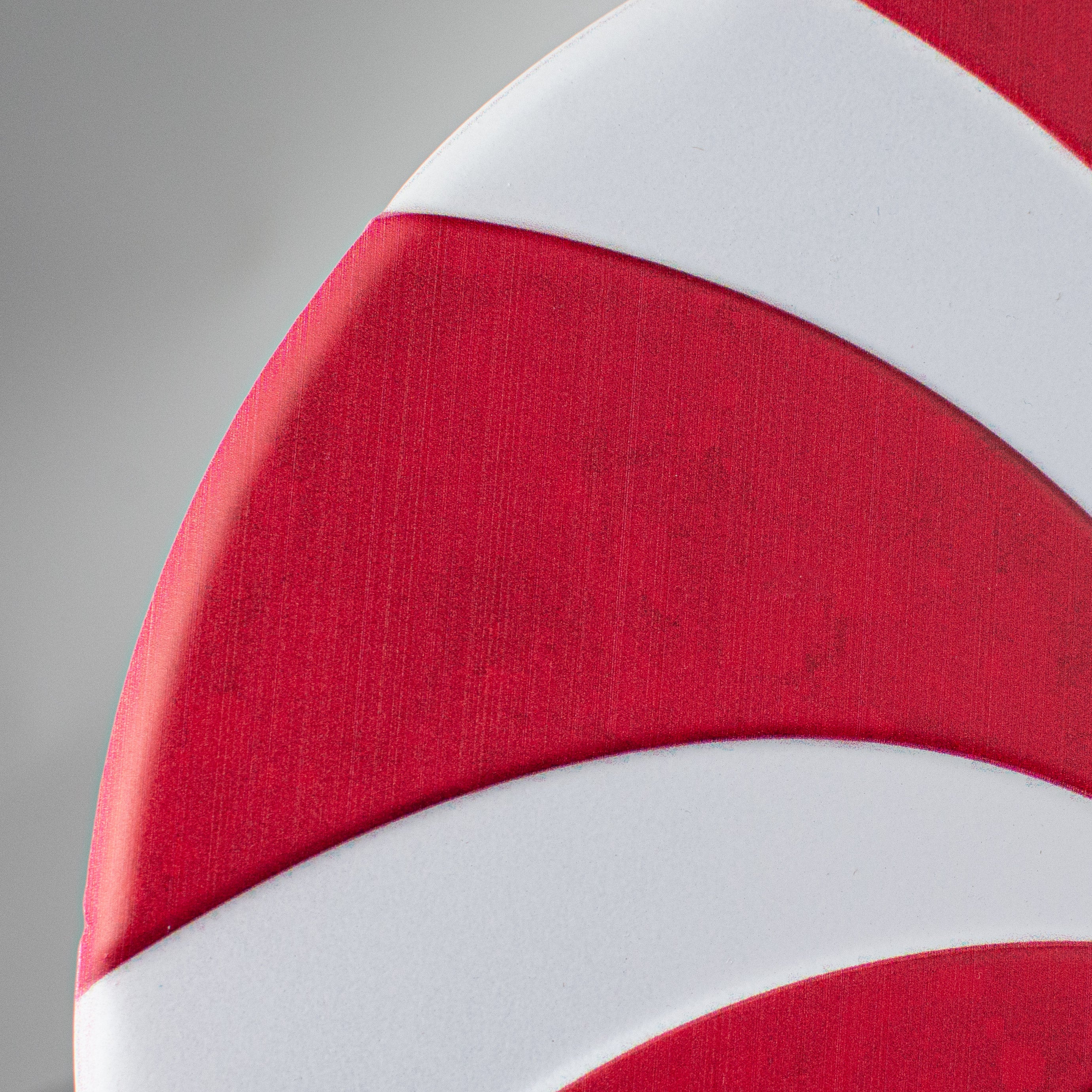 12" Metal Embossed Hanger: Peppermint detail photo 3
