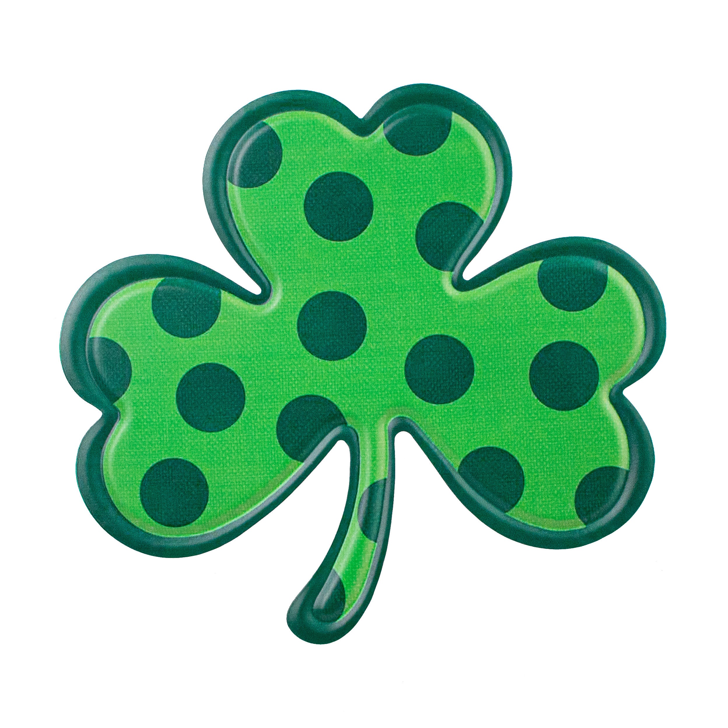 11.5" Metal Embossed Hanger: Polka Dot Clover Item Number: MD0857