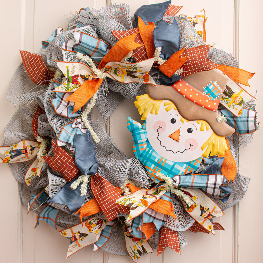 12" Metal Embossed Hanger: Scarecrow Lifestyle Photo