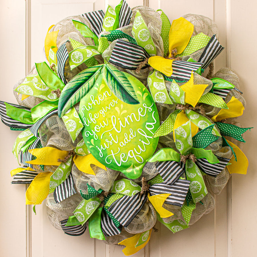 12" Metal Embossed Hanger: Tequila Lime Lifestyle Photo