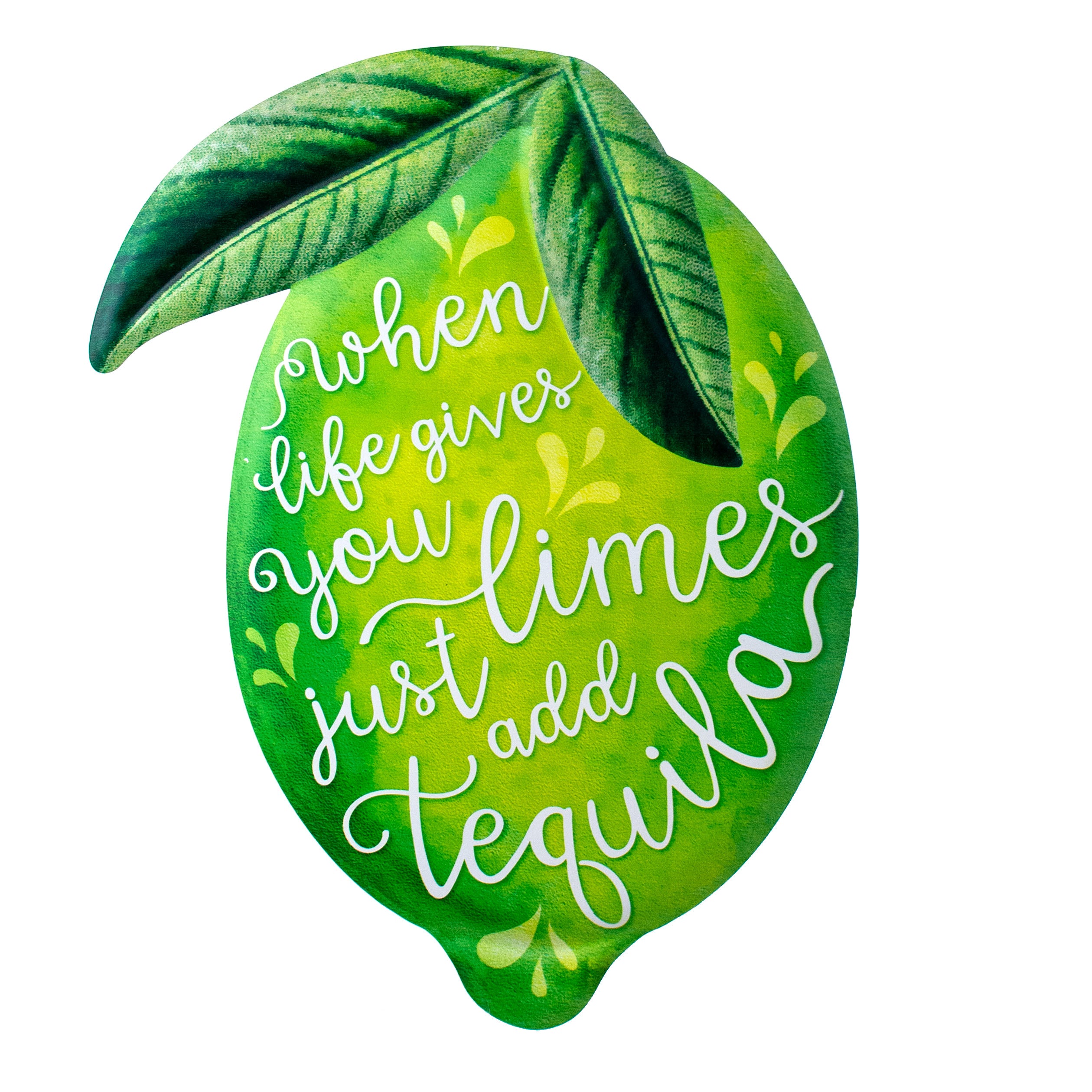 12" Metal Embossed Hanger: Tequila Lime Item Number: MD0723