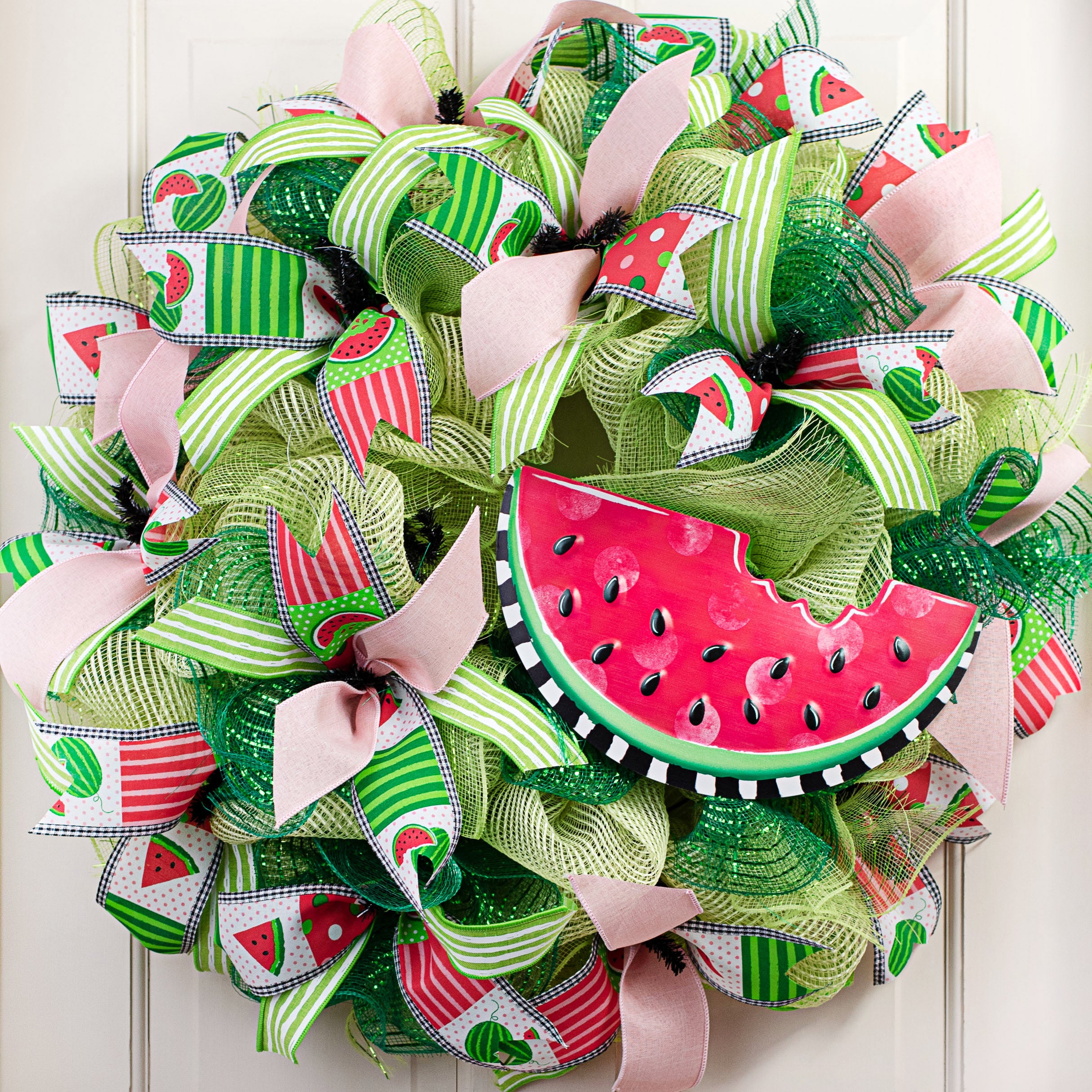 12" Metal Embossed Hanger: Watermelon Slice Lifestyle Photo