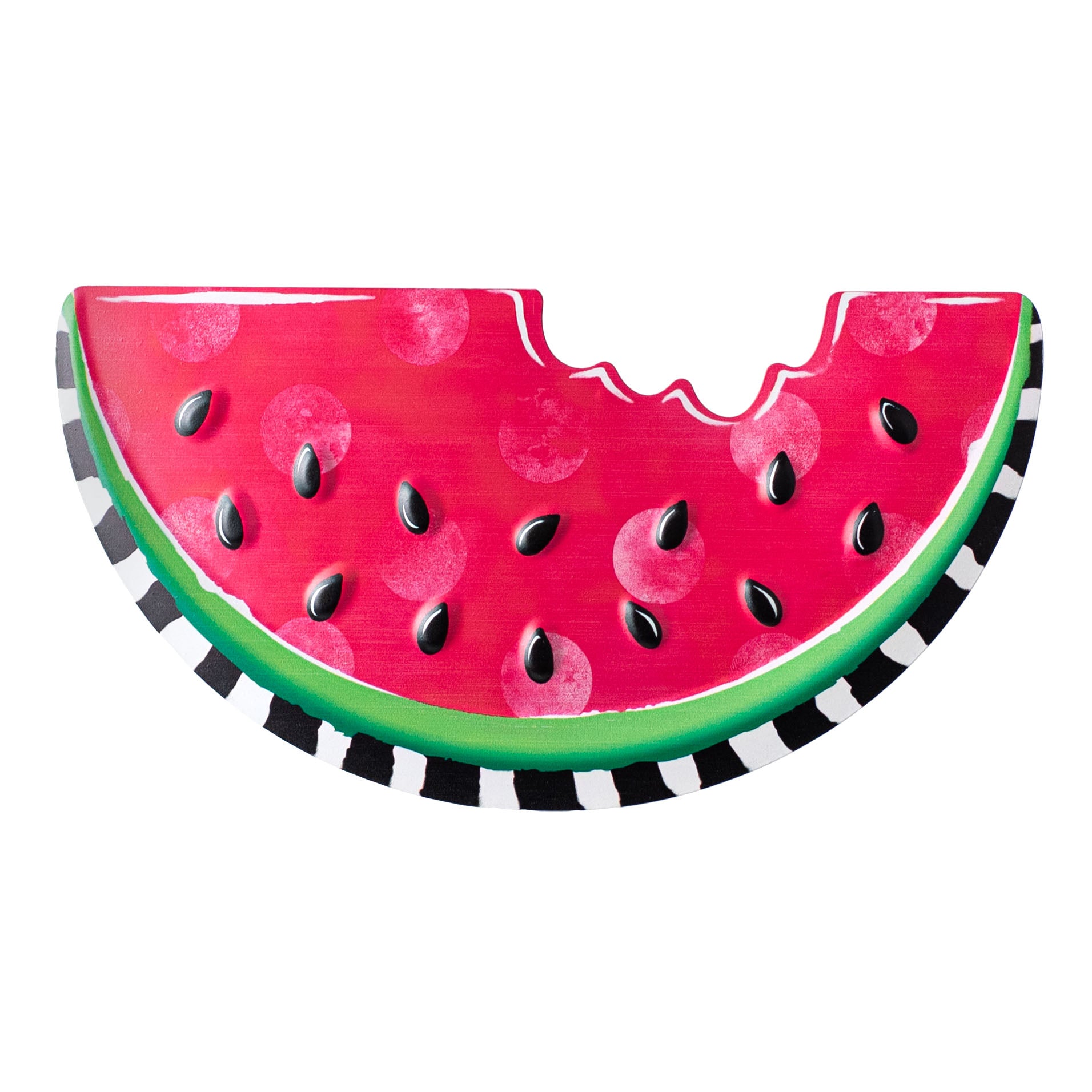 12" Metal Embossed Hanger: Watermelon Slice Item Number: MD0709