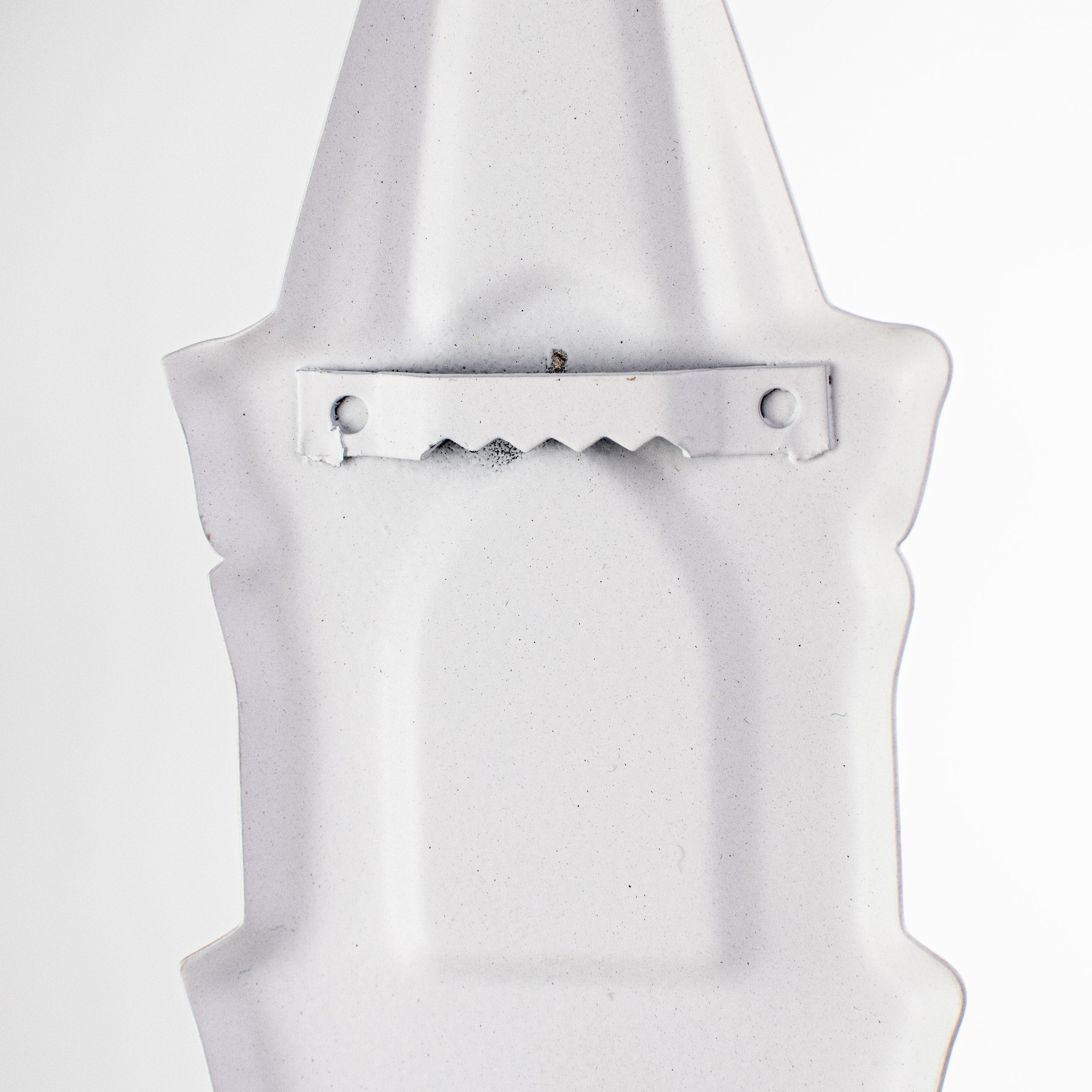 12" Metal Embossed Hanger: Winter Church detail photo 4