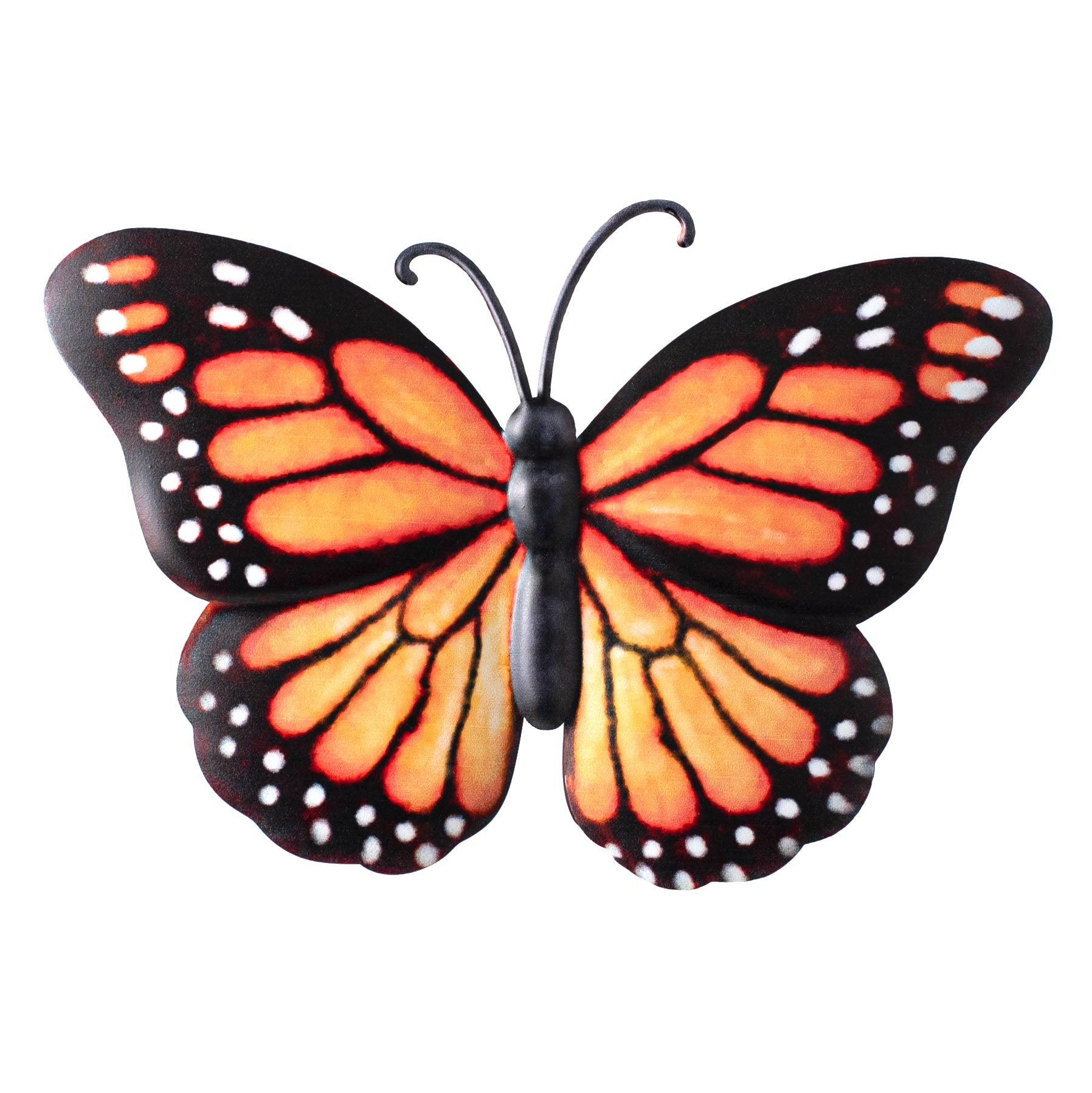 12" Metal Embossed Hanger: Yellow & Orange Monarch Butterfly Item Number: MD079844