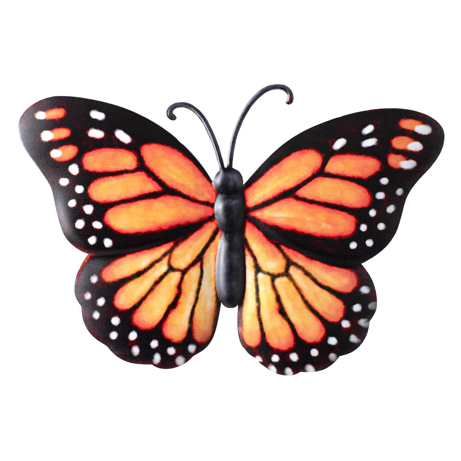 12" Metal Embossed Hanger: Yellow & Orange Monarch Butterfly Item Number: MD079844