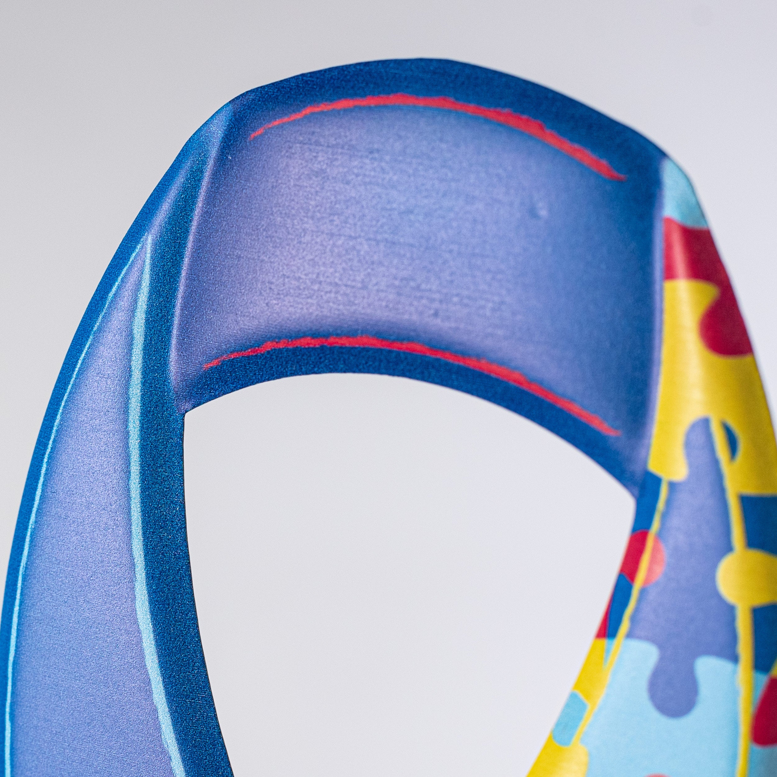 12" Metal Embossed Sign: Autism Support Ribbon detail photo 4
