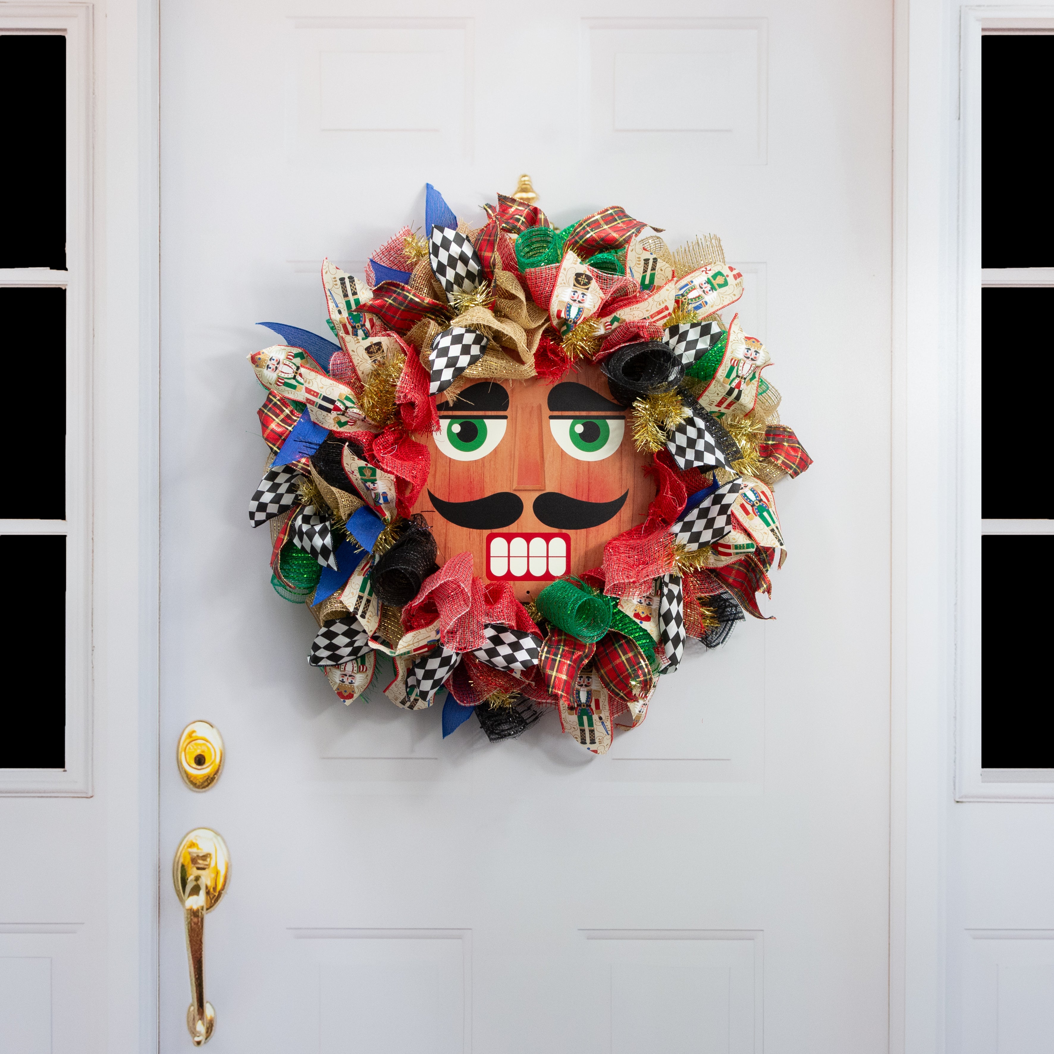 12" Metal Face Sign: Brown Nutcracker detail photo 4