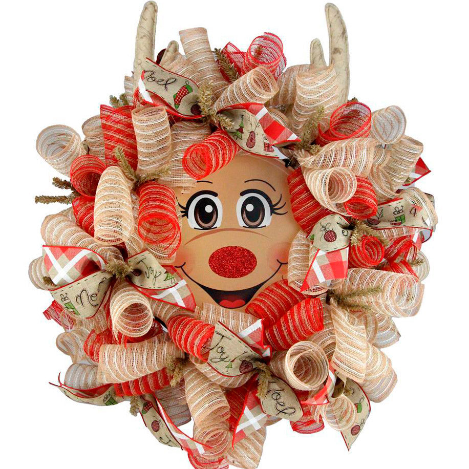 12" Metal Face Sign: Reindeer Lifestyle Photo