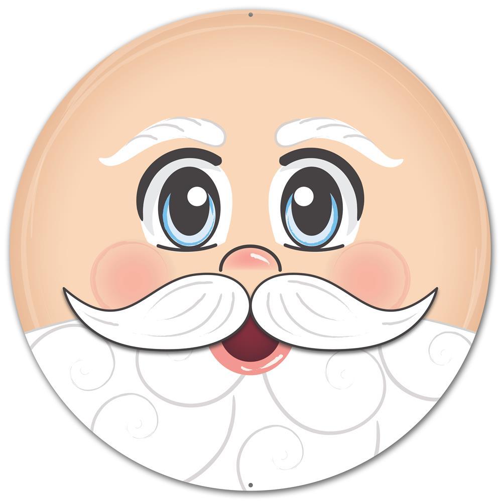 12" Metal Face Sign: Santa Item Number: MD0330
