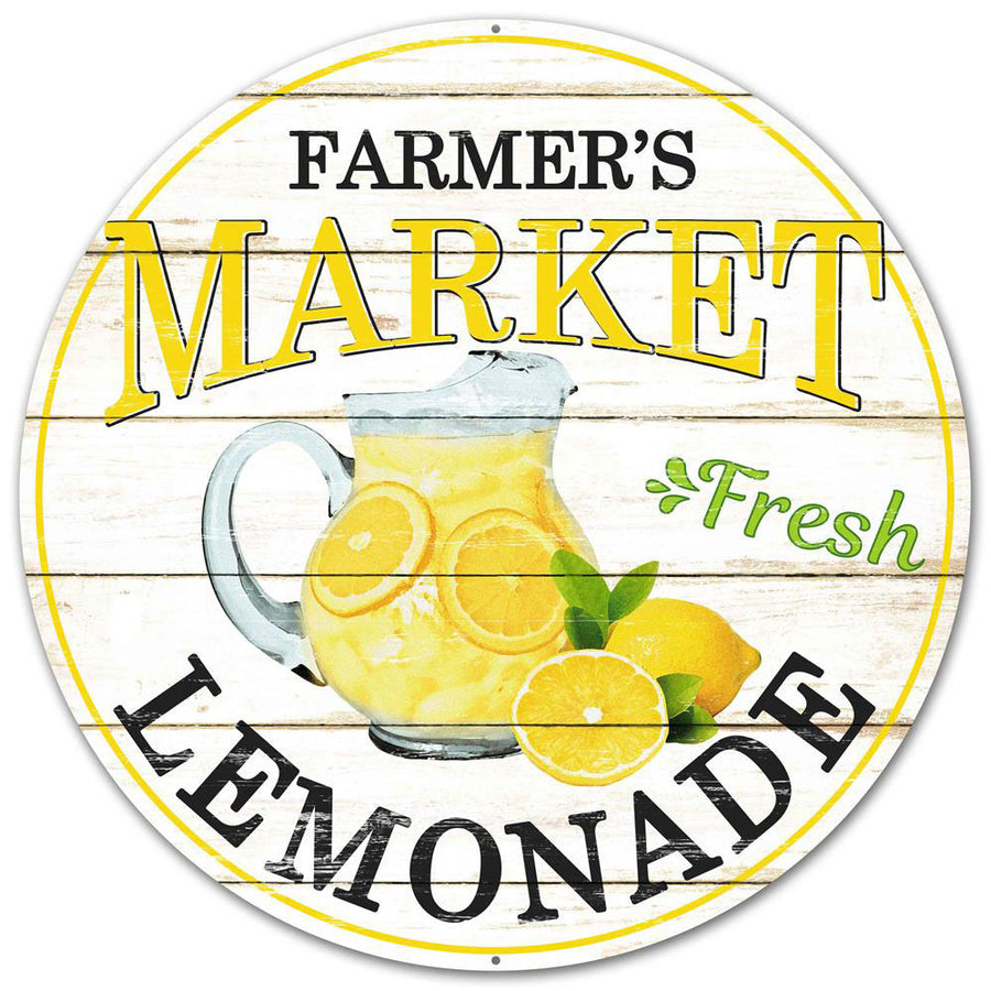 12" Metal Farmer's Market Sign: Lemonade Item Number: MD0344