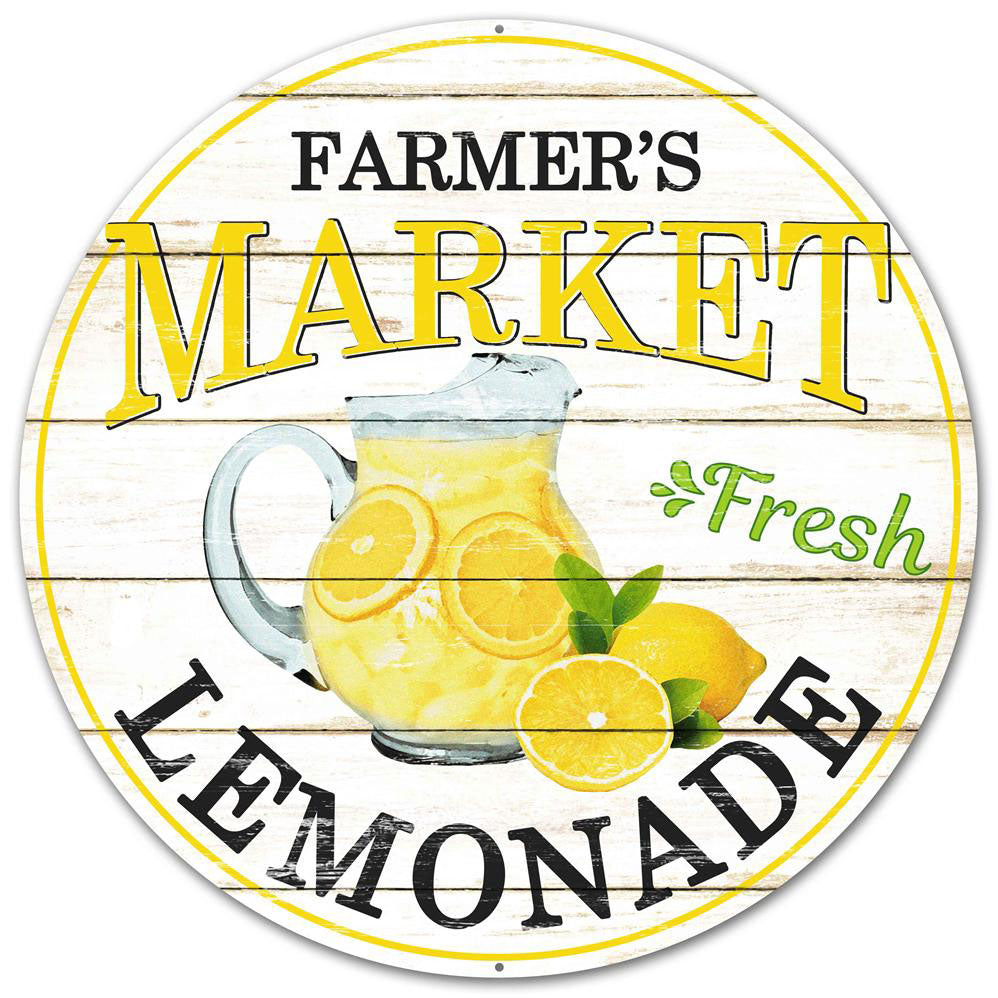 12" Metal Farmer's Market Sign: Lemonade Item Number: MD0344