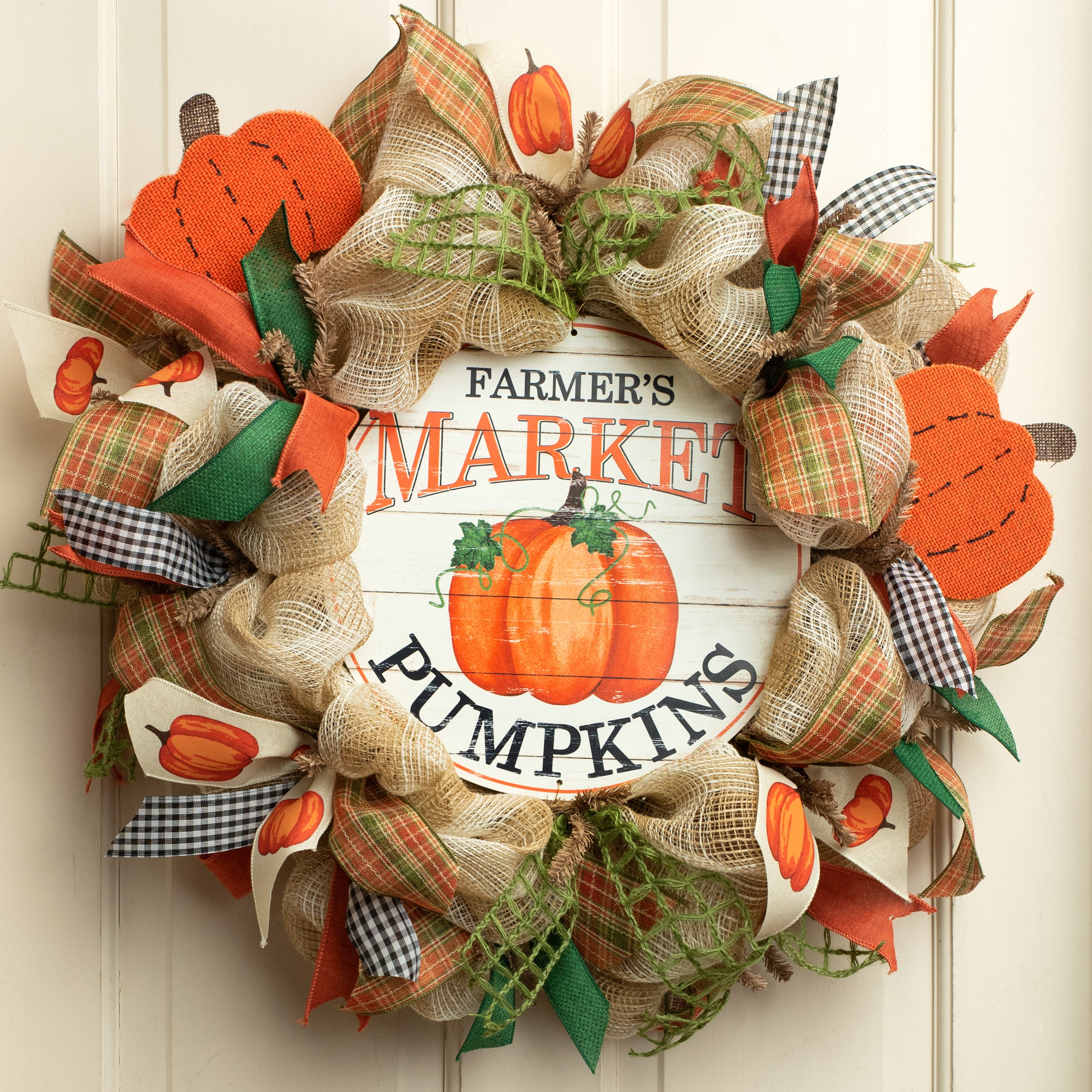 12" Metal Farmer's Market Sign: Pumpkins Lifestyle Photo