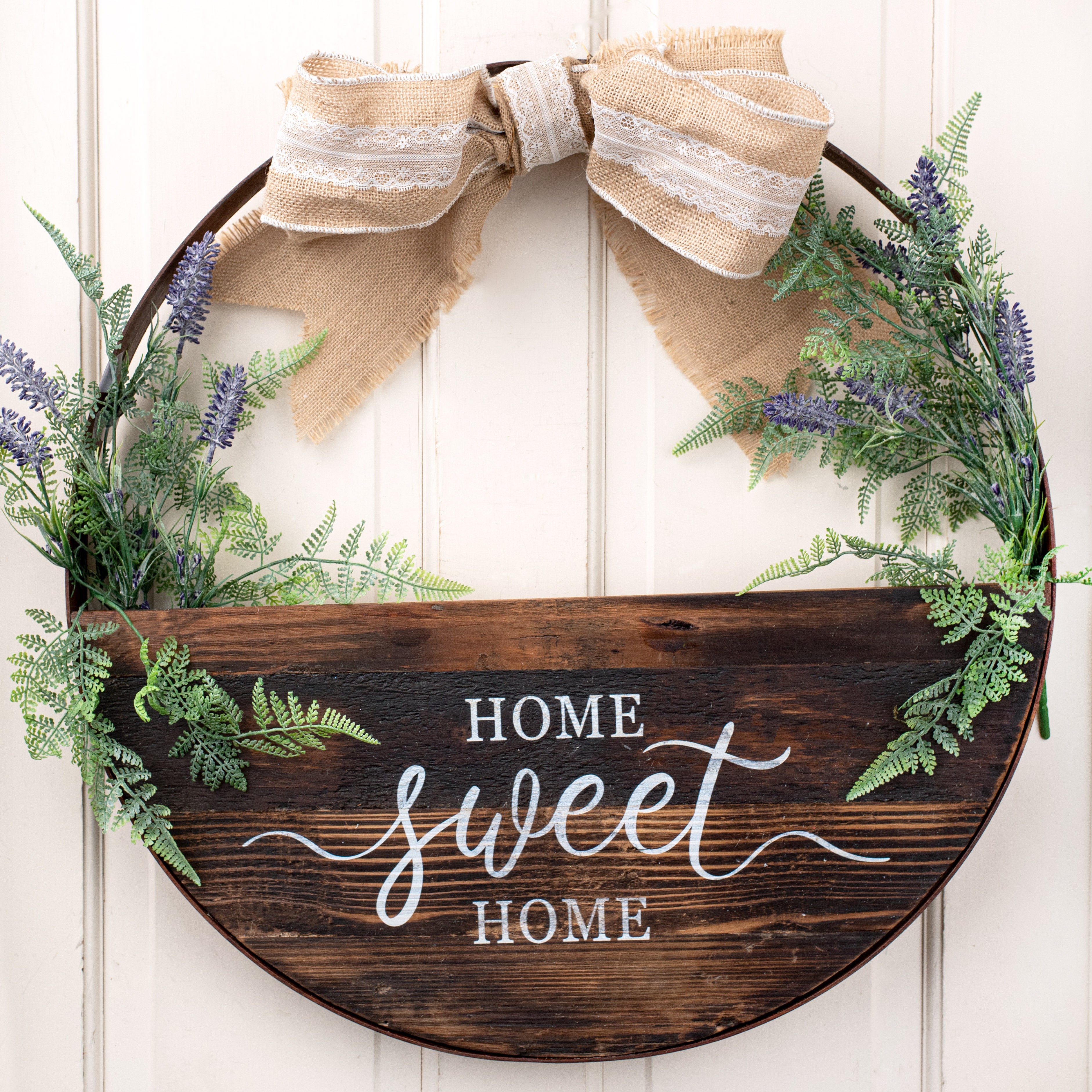 24" Metal Hoop Wall Pocket Sign: Home Sweet Home Lifestyle Photo