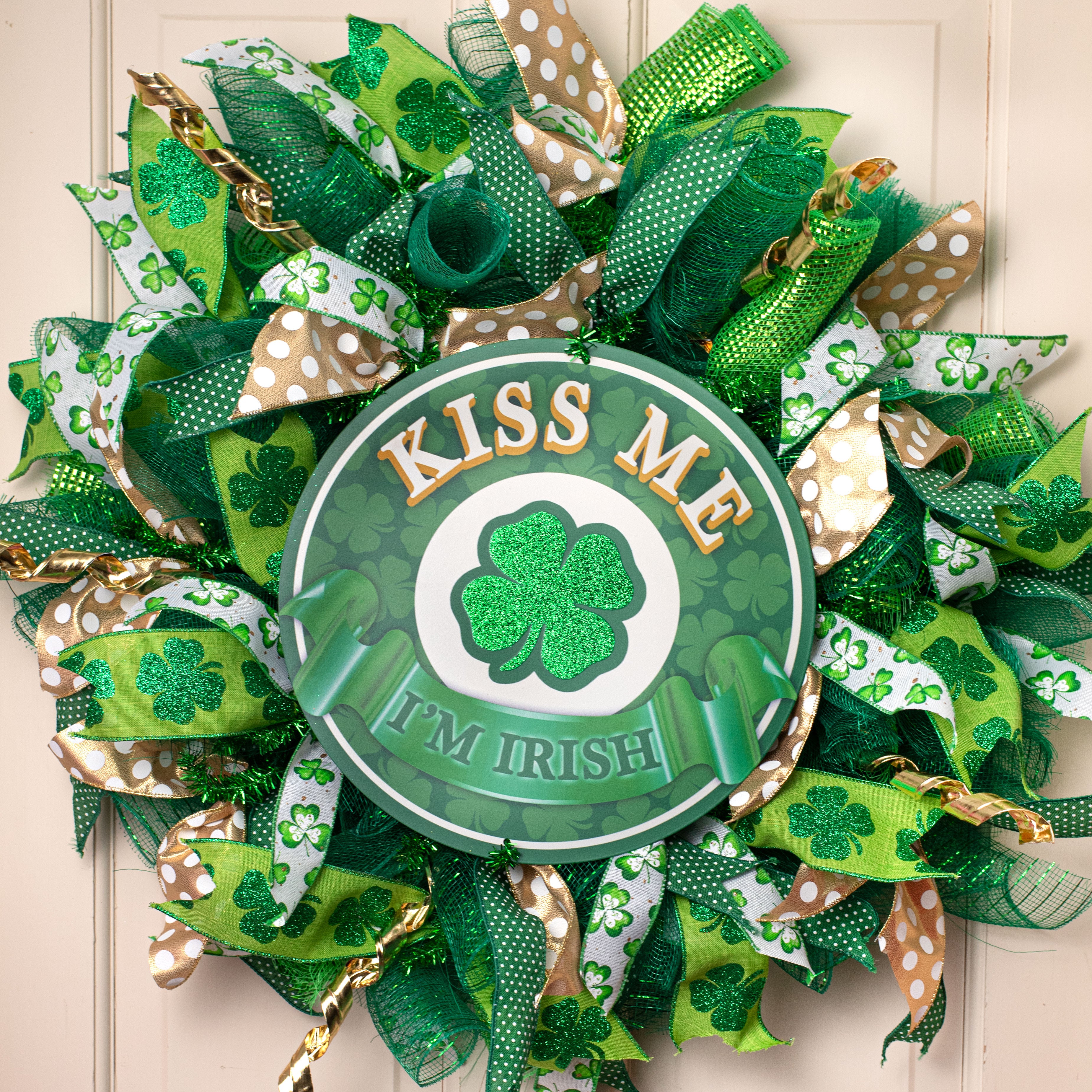 12" Metal Irish Sign: Kiss Me Lifestyle Photo