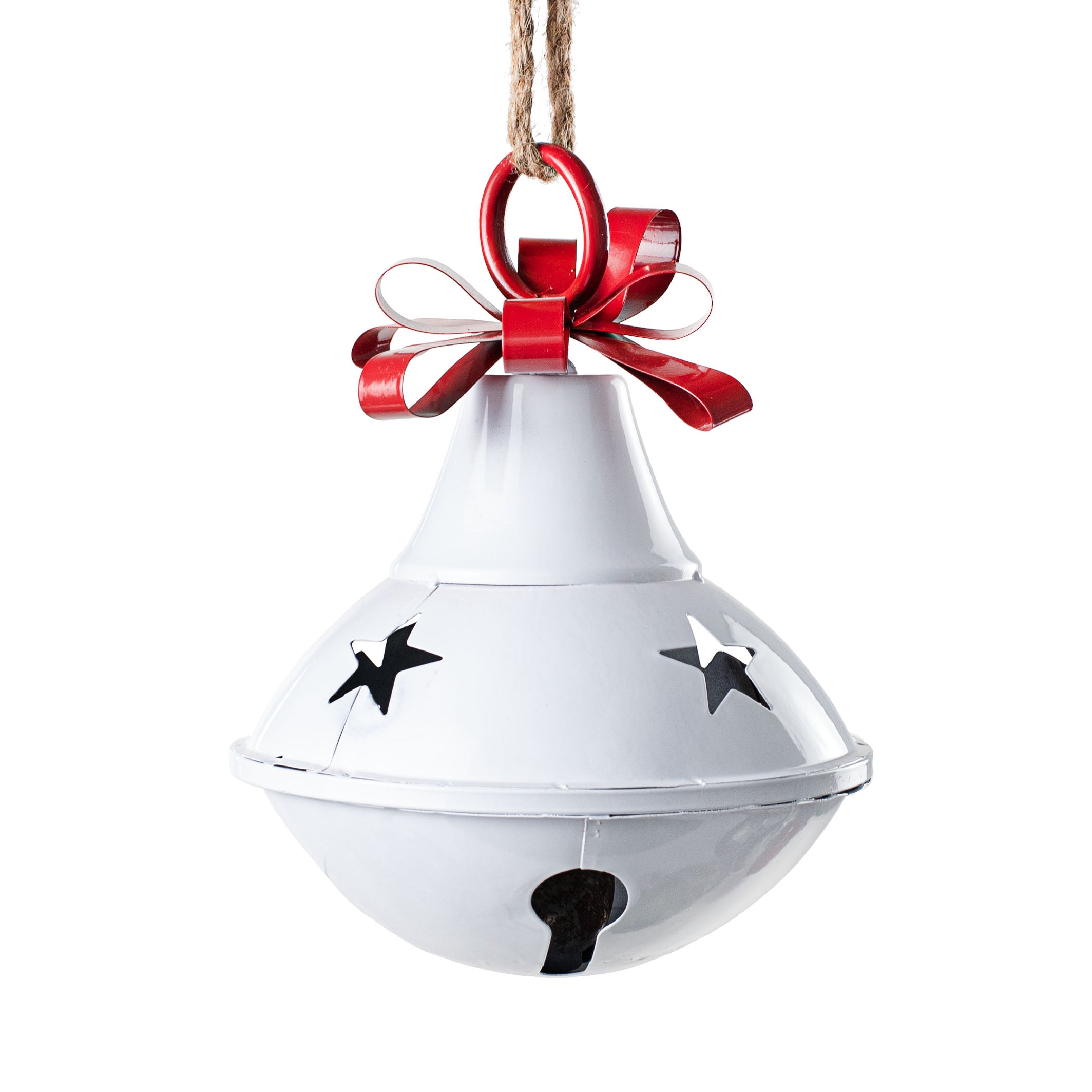 8.5" Metal Saucer Bell: White & Red Item Number: XC431558