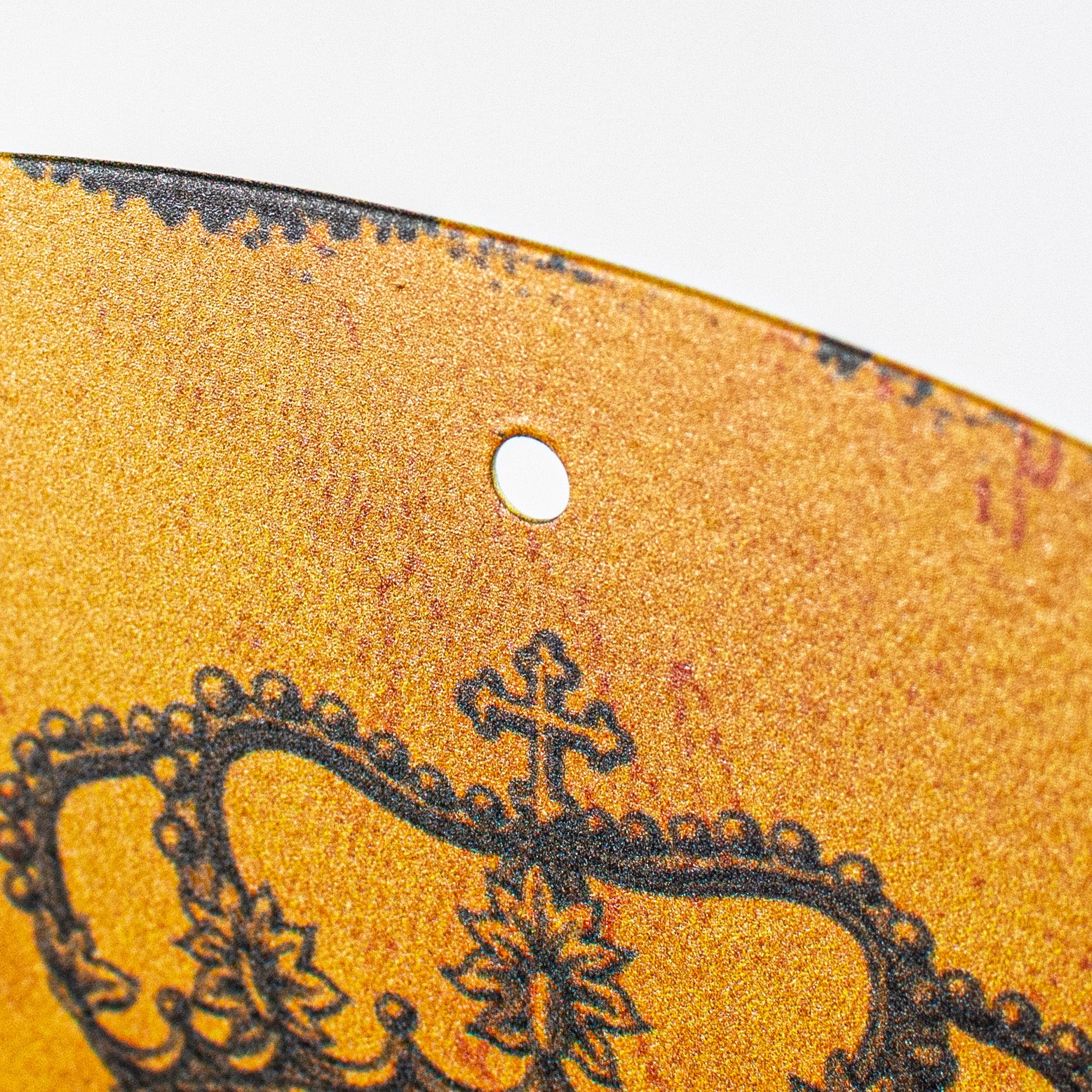 12" Metal Sign: Classic Queen Bee Dark Yellow detail photo 3