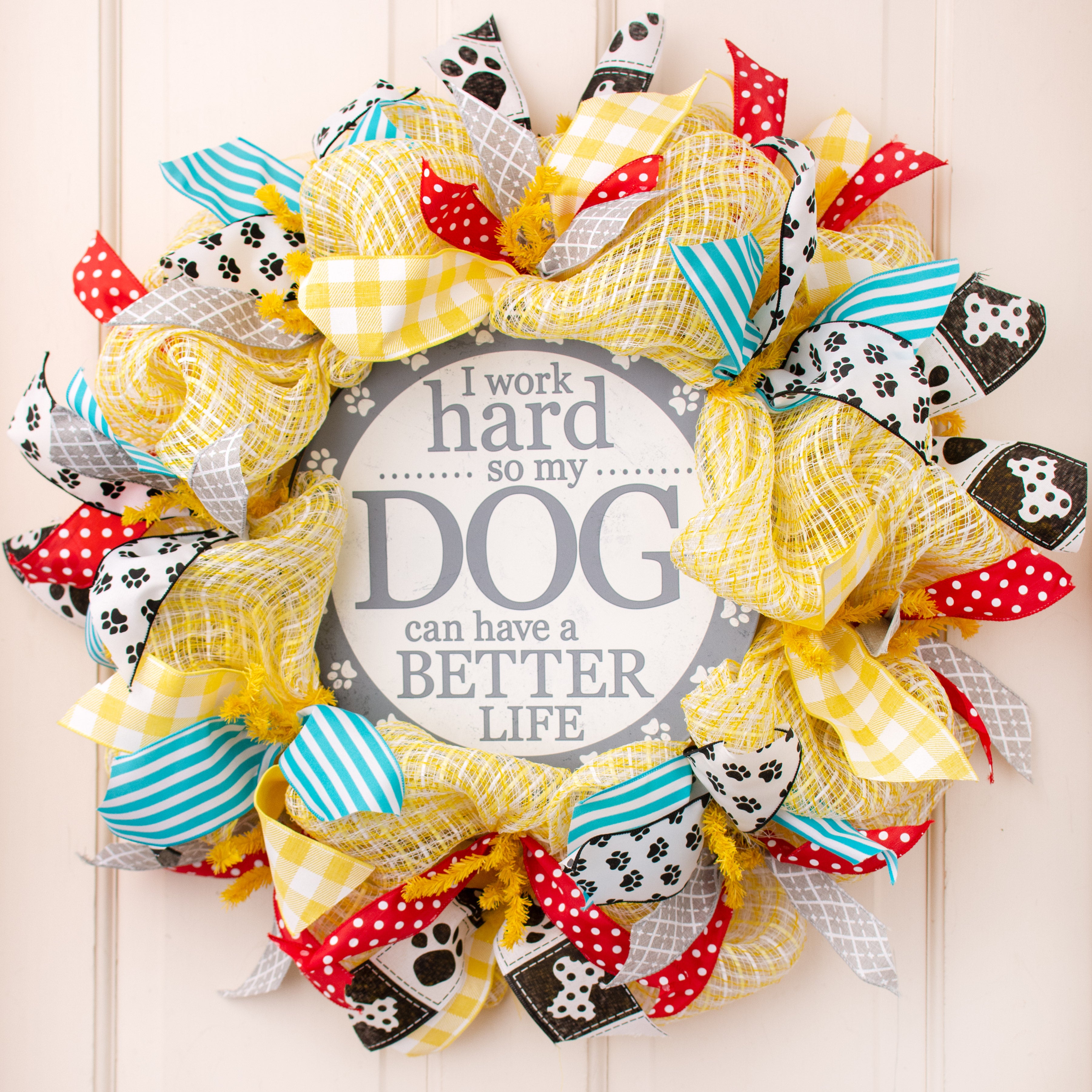 12" Metal Sign: Dog Life Lifestyle Photo