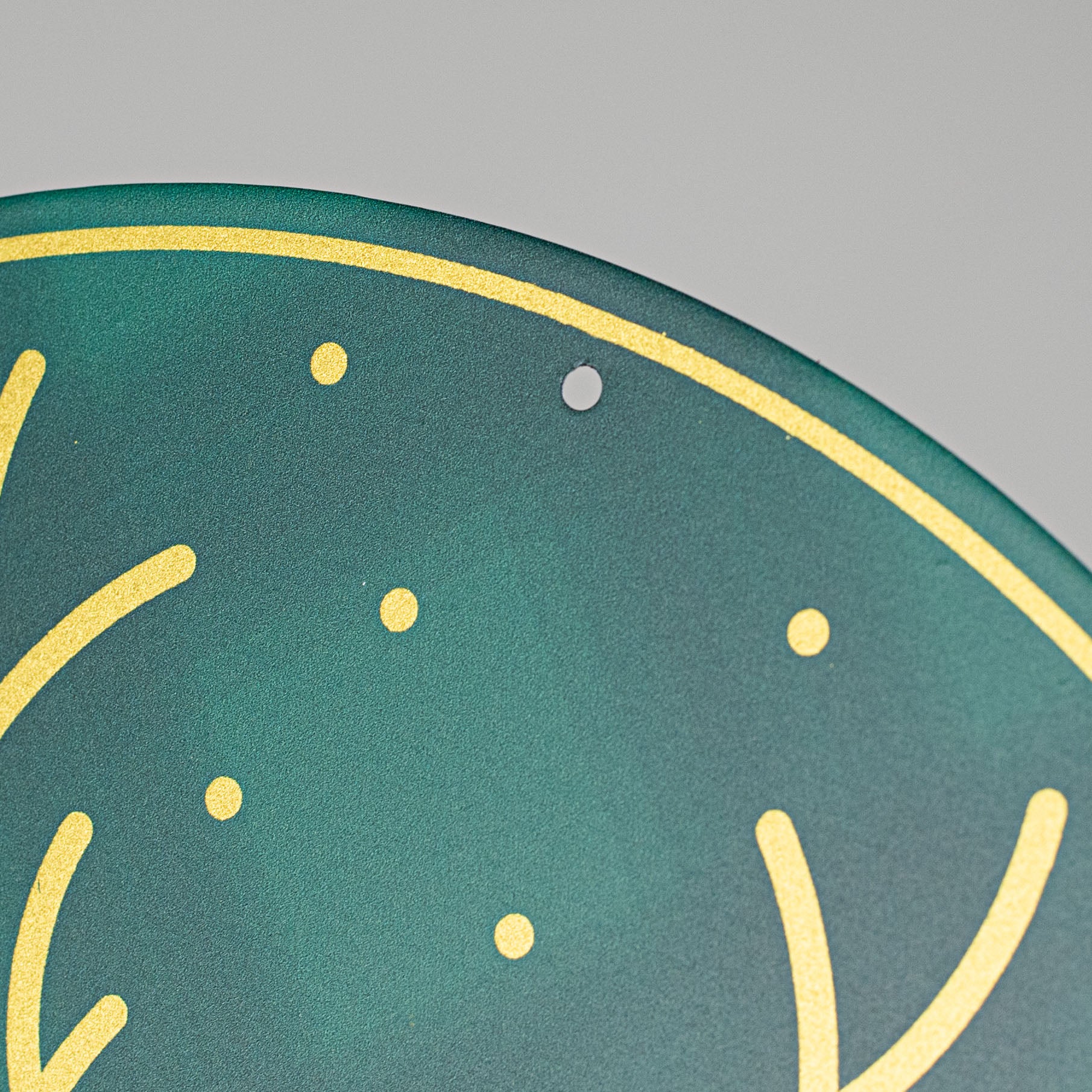 12" Metal Sign: Emerald & Gold Oh Deer Christmas detail photo 3