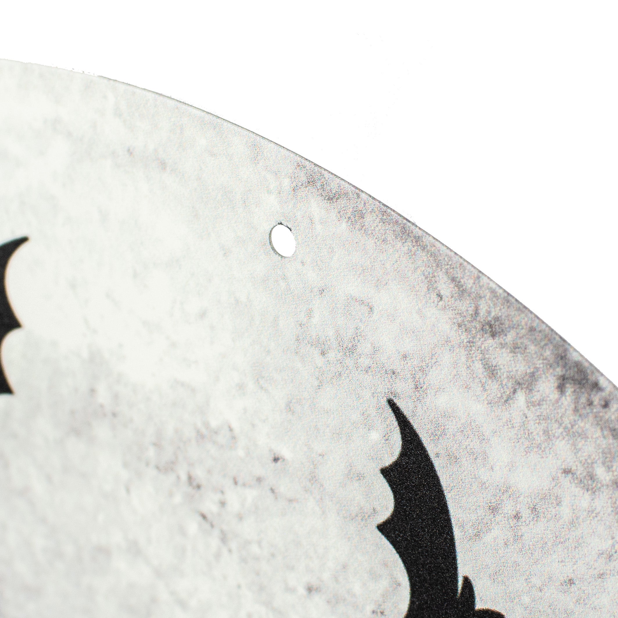 12" Metal Sign Flying Witch Moon detail photo 3