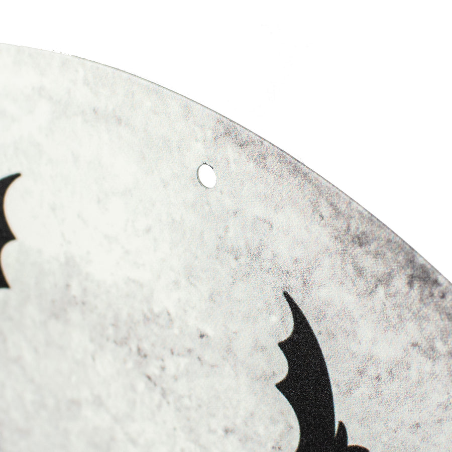 12" Metal Sign Flying Witch Moon detail photo 3