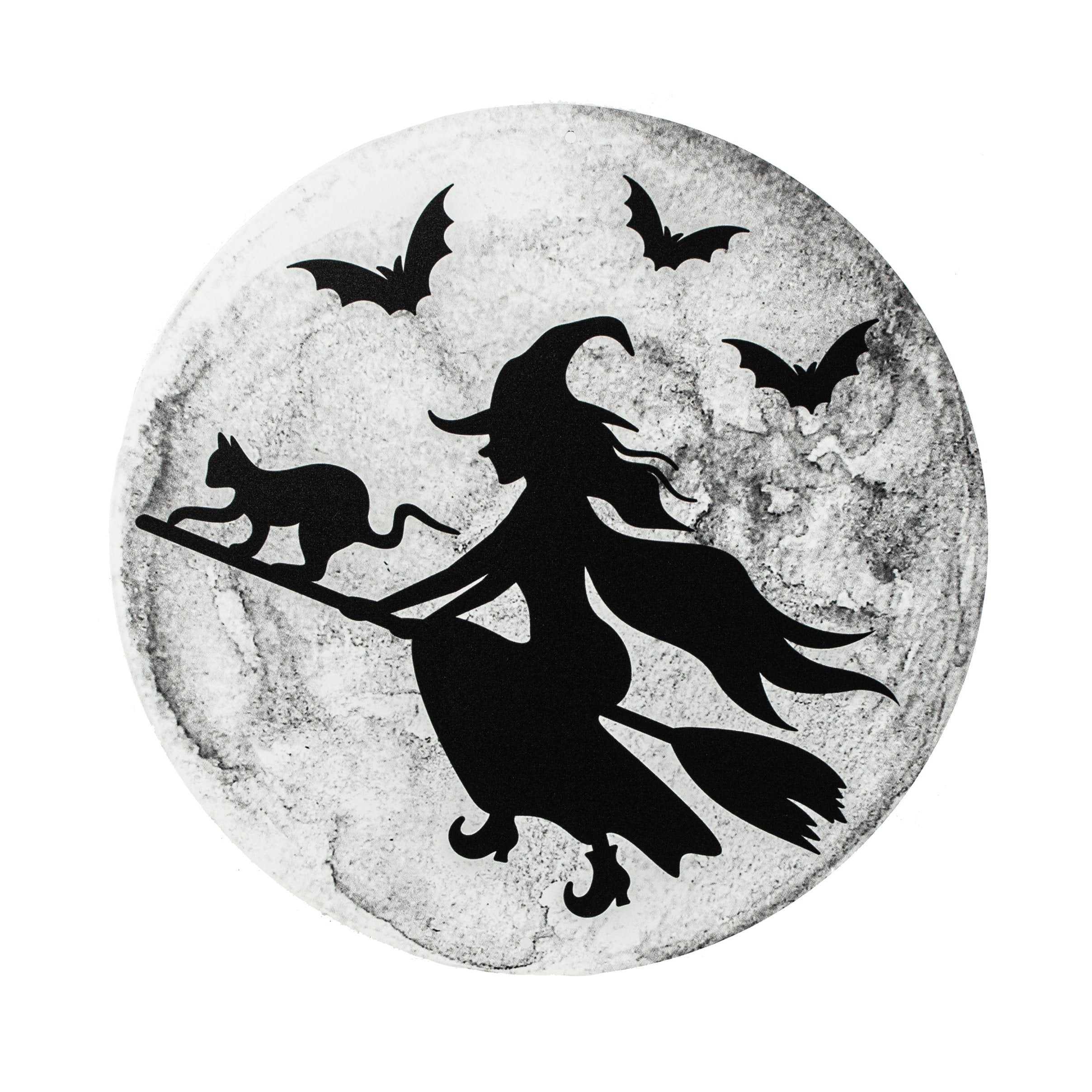 8" Metal Sign: Flying Witch Moon Item Number: MD1180
