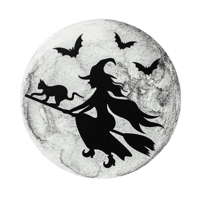 8" Metal Sign: Flying Witch Moon Item Number: MD1180