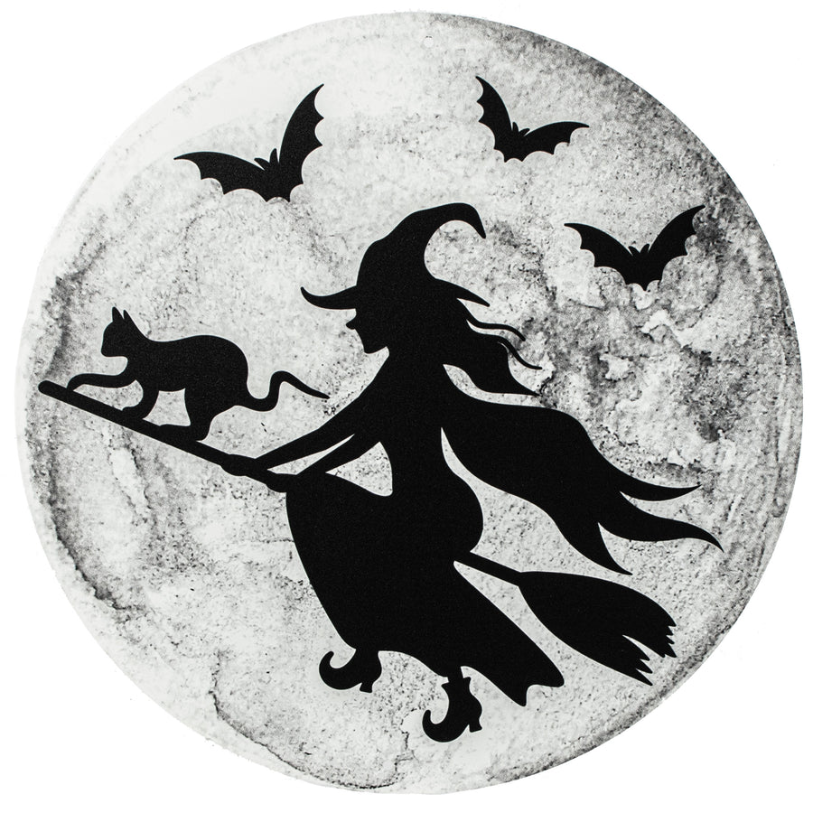 12" Metal Sign Flying Witch Moon Item Number: MD1181