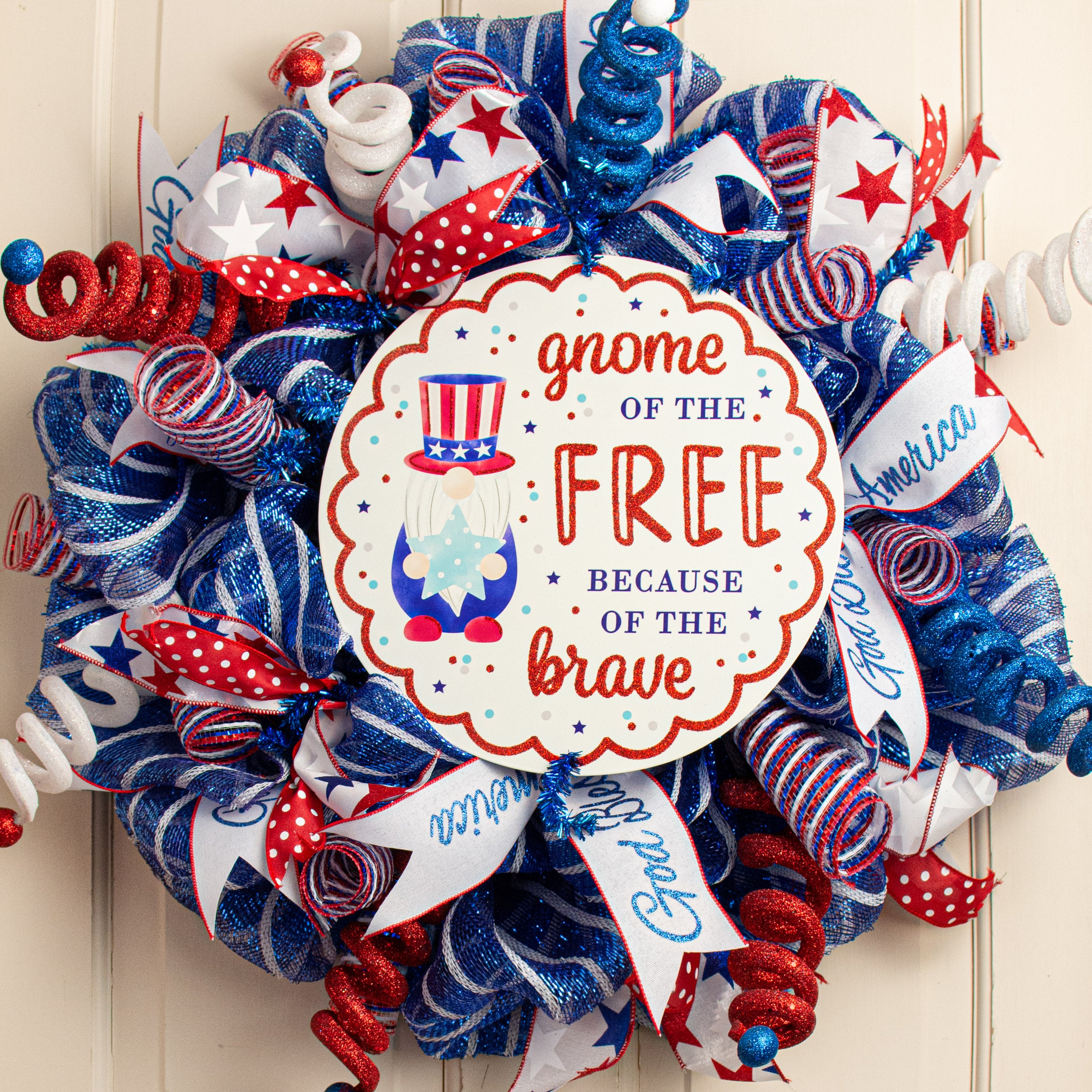12" Metal Sign: Glittered Gnome of the Free Lifestyle Photo
