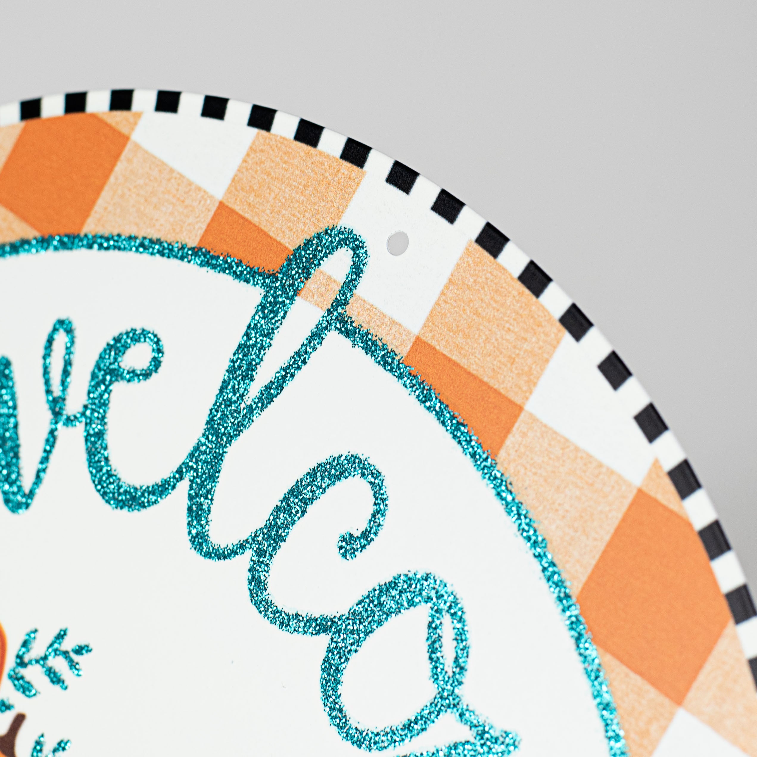 12" Metal Sign: Leopard Truck, Welcome Fall detail photo 3