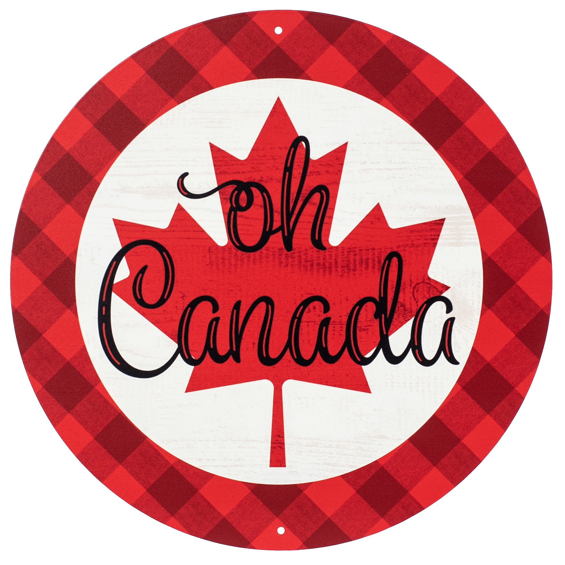 12" Metal Sign: Oh Canada Maple Leaf Item Number: MD1150