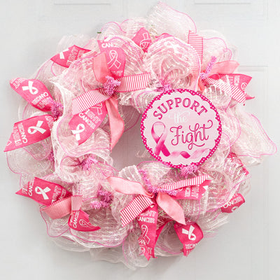 8" Metal Sign: Pink Support the Fight Lifestyle Photo