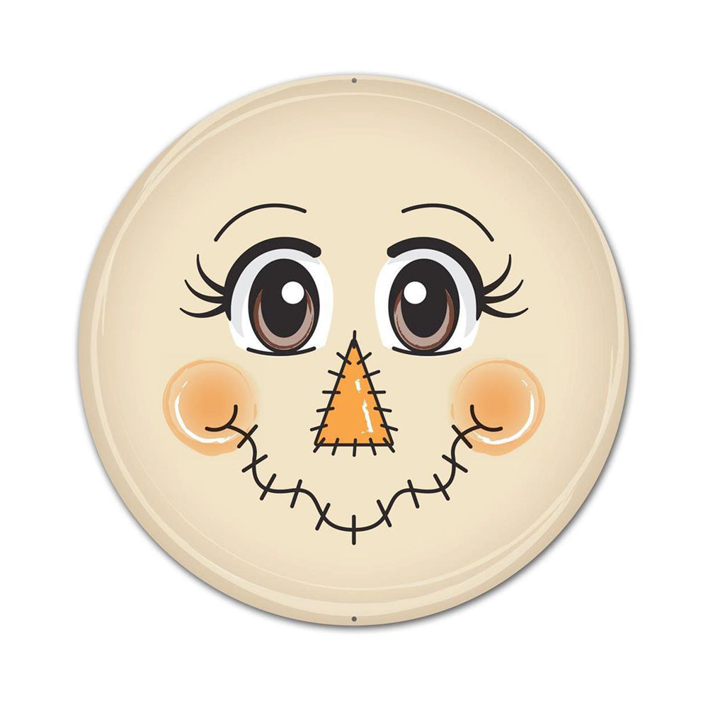 8" Metal Sign: Scarecrow Face Item Number: MD0923