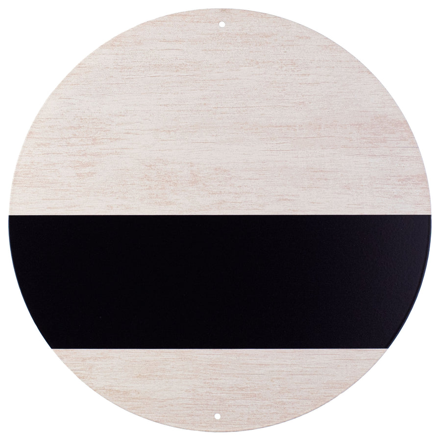 12" Metal Sign: Tan With Black Stripe & Blank Sign to Personalize Item Number: MD0886