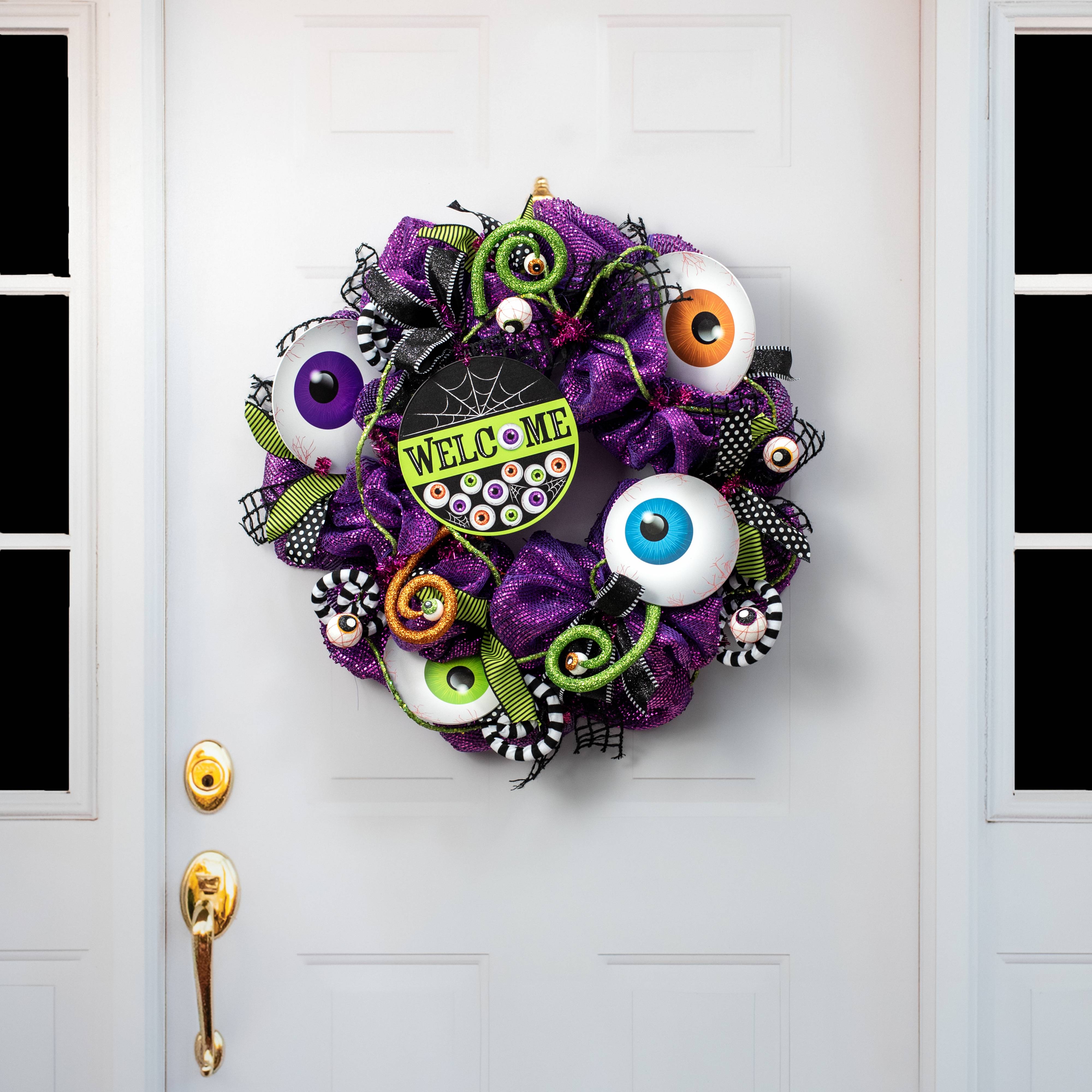8" Metal Sign: Welcome Eyeballs detail photo 4