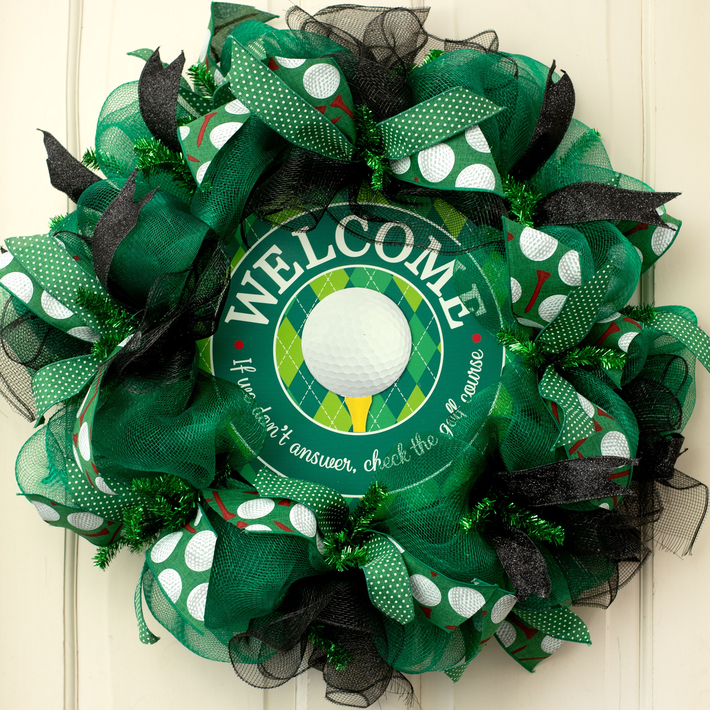 12" Metal Sign: Welcome Golf Course Lifestyle Photo