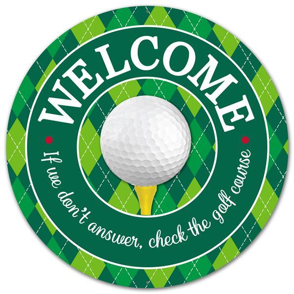 12" Metal Sign: Welcome Golf Course Item Number: MD0487