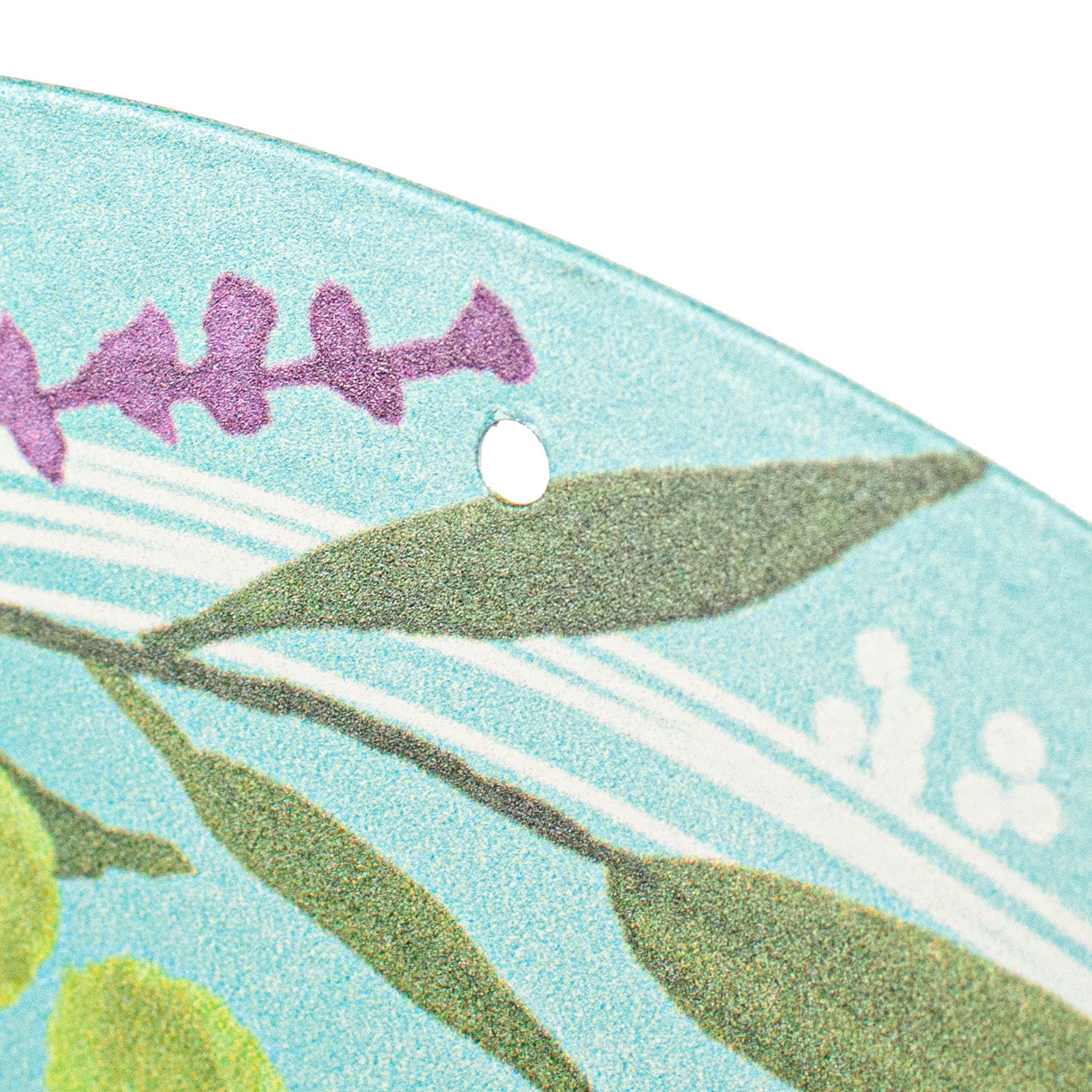 12" Metal Sign: Welcome Hummingbird Florals detail photo 3