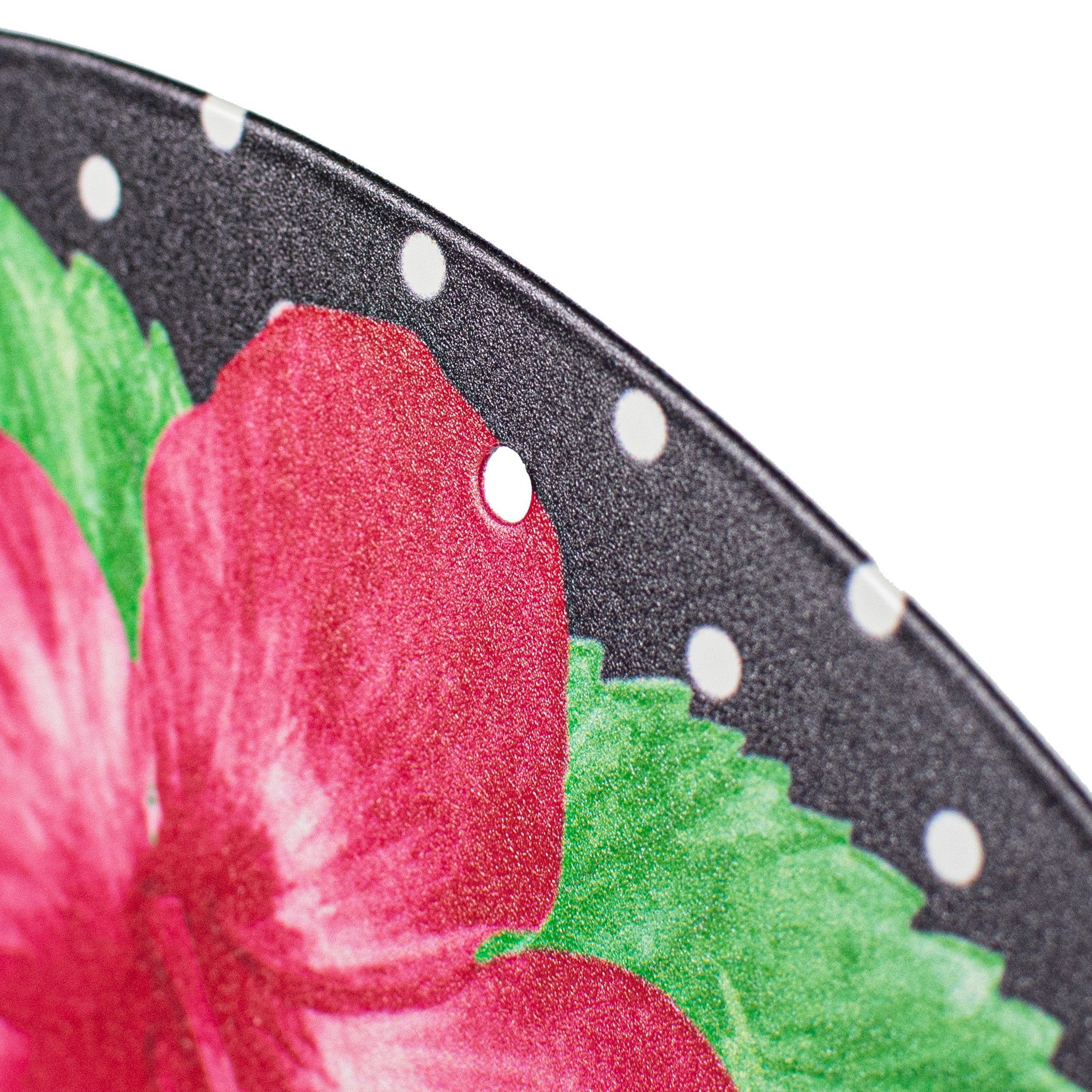 12" Metal Sign: Welcome Hummingbird Hibiscus detail photo 3