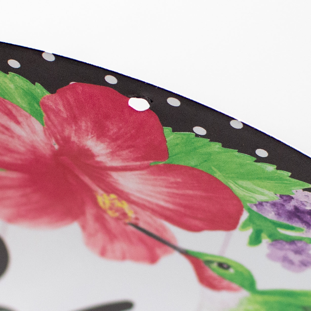 8" Metal Sign: Welcome, Hummingbird, Hibiscus detail photo 3