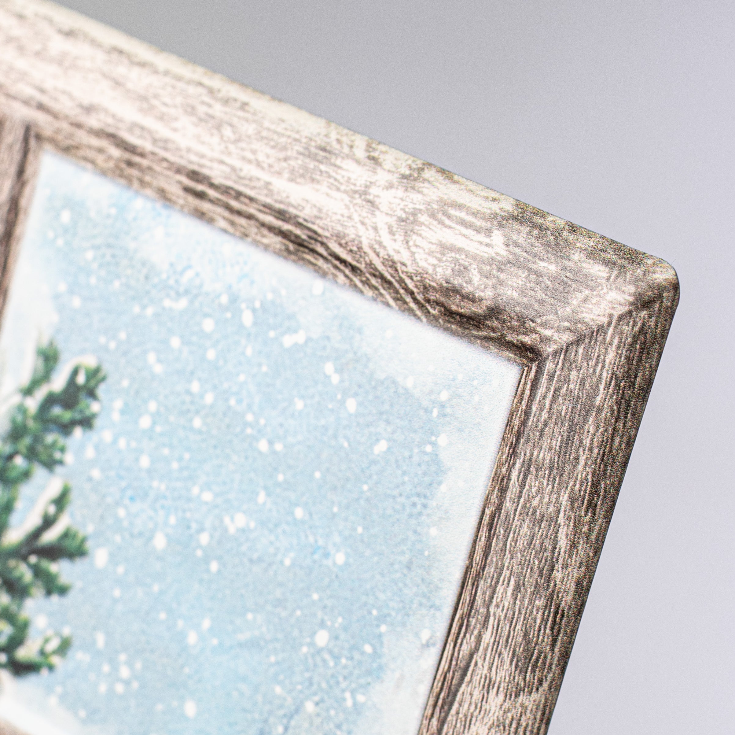 13" Metal Window Sign: Vintage Santa detail photo 3