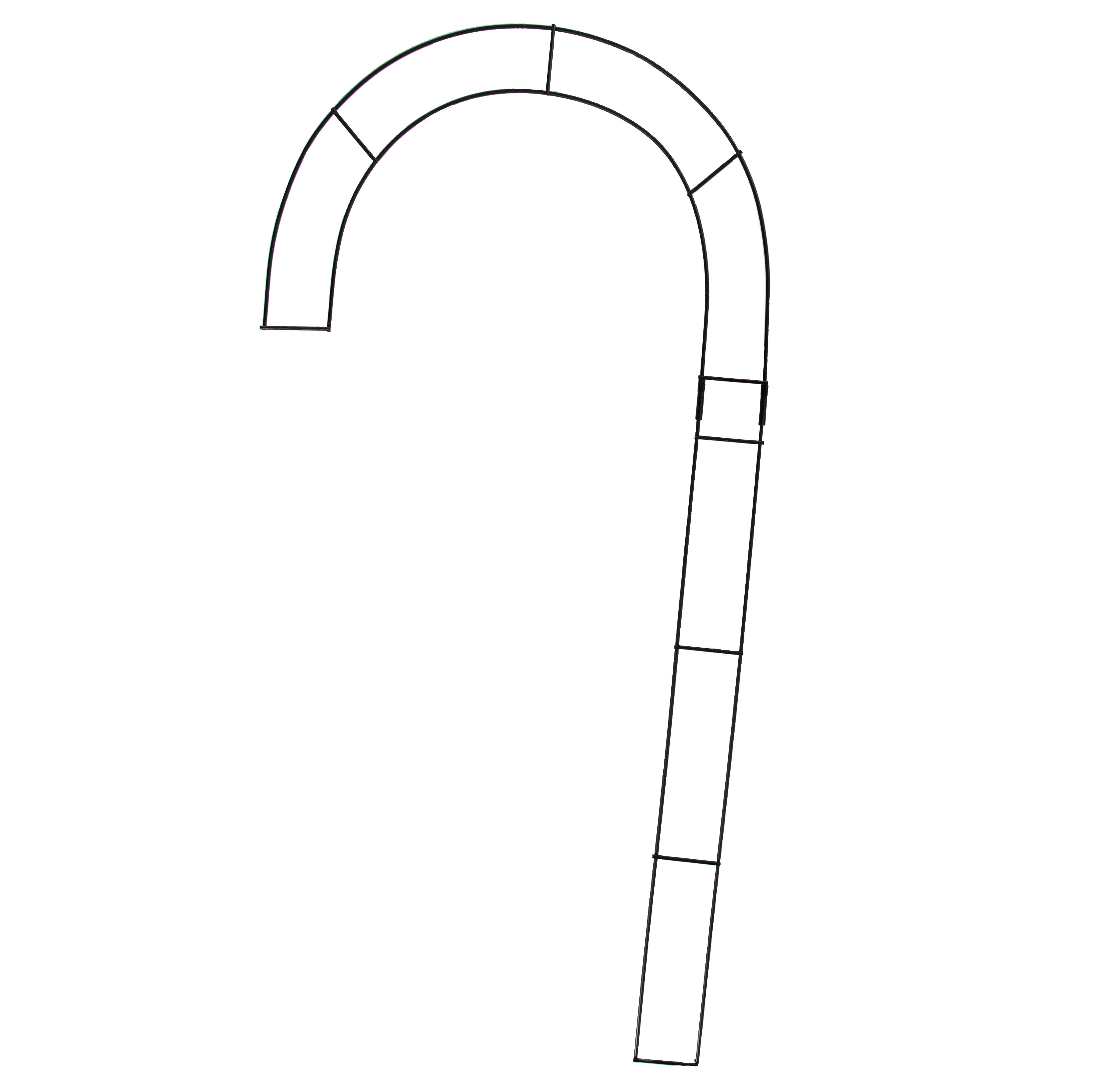 30" Metal Wire Candy Cane Form: Black Item Number: MD065302