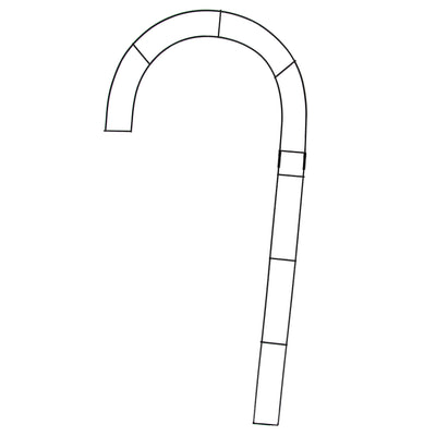 30" Metal Wire Candy Cane Form: Black Item Number: MD065302