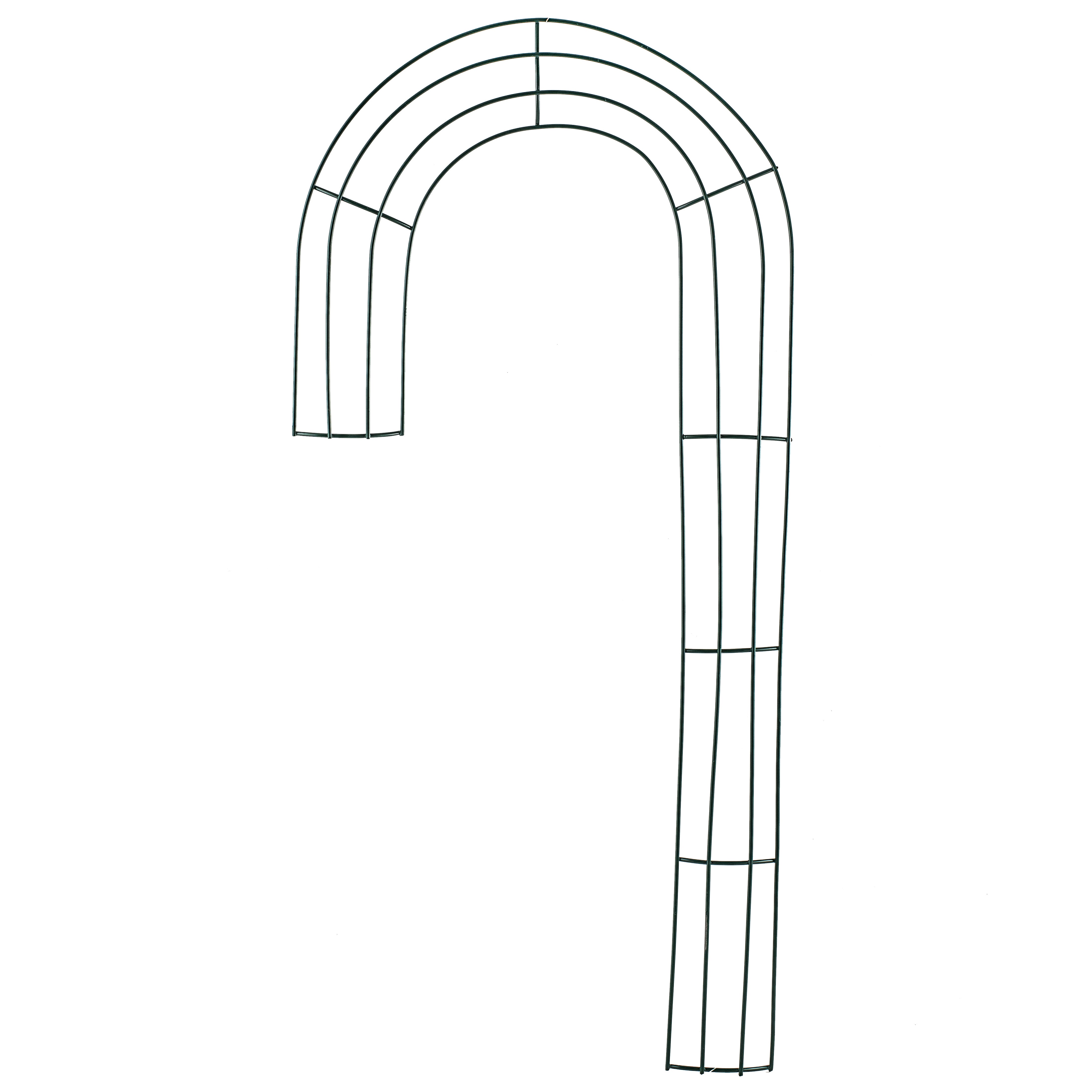 27" Metal Wire Candy Cane Form: Green Item Number: 171800